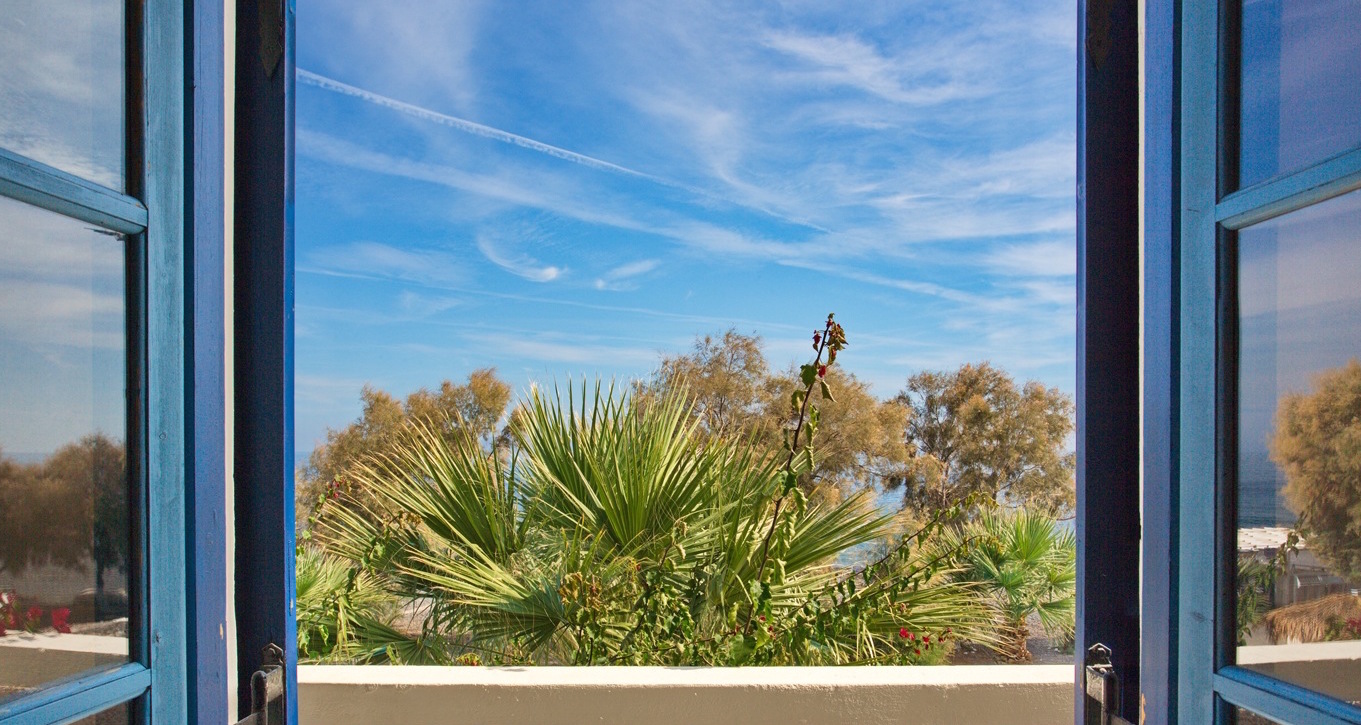 View from Upstairs Sea view Room
