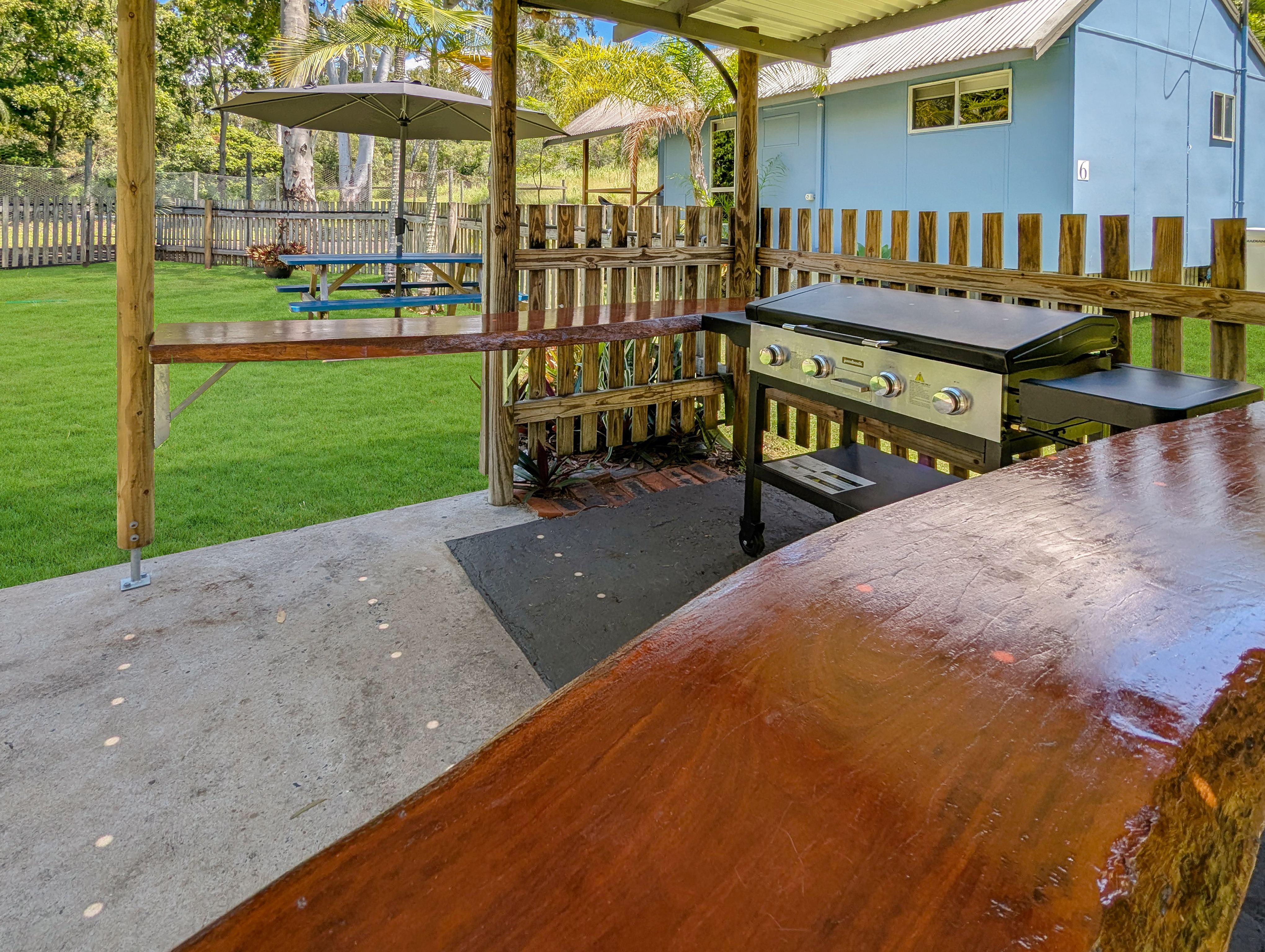 BBQ area at cabins