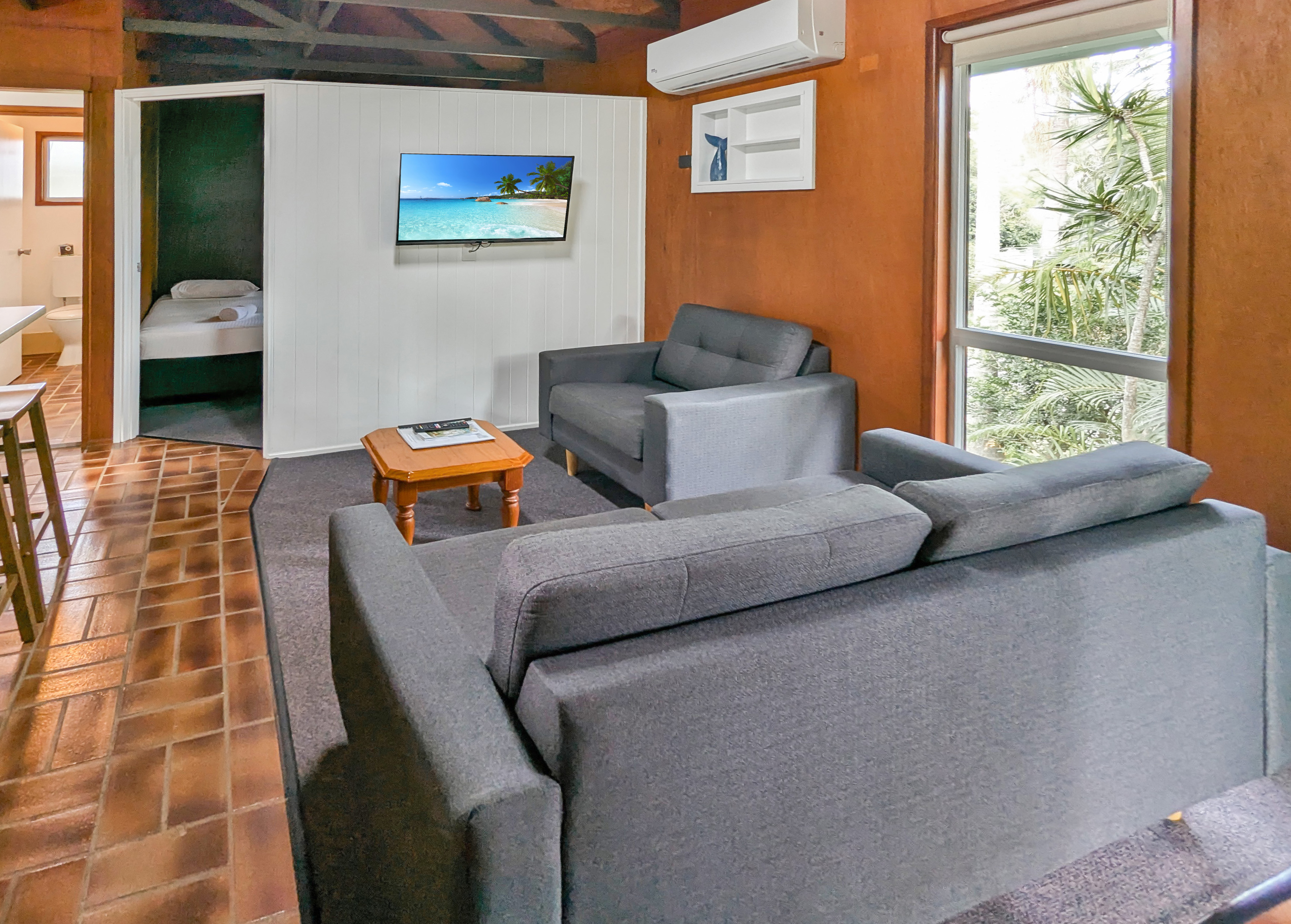 Two bedroom cabin living room