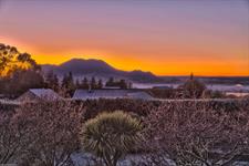 Mount tauhara from a suite in winter