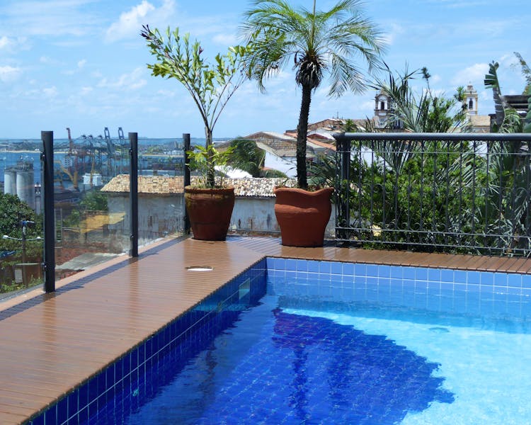 Hotel Casa do Amarelindo swimming-pool view over bay