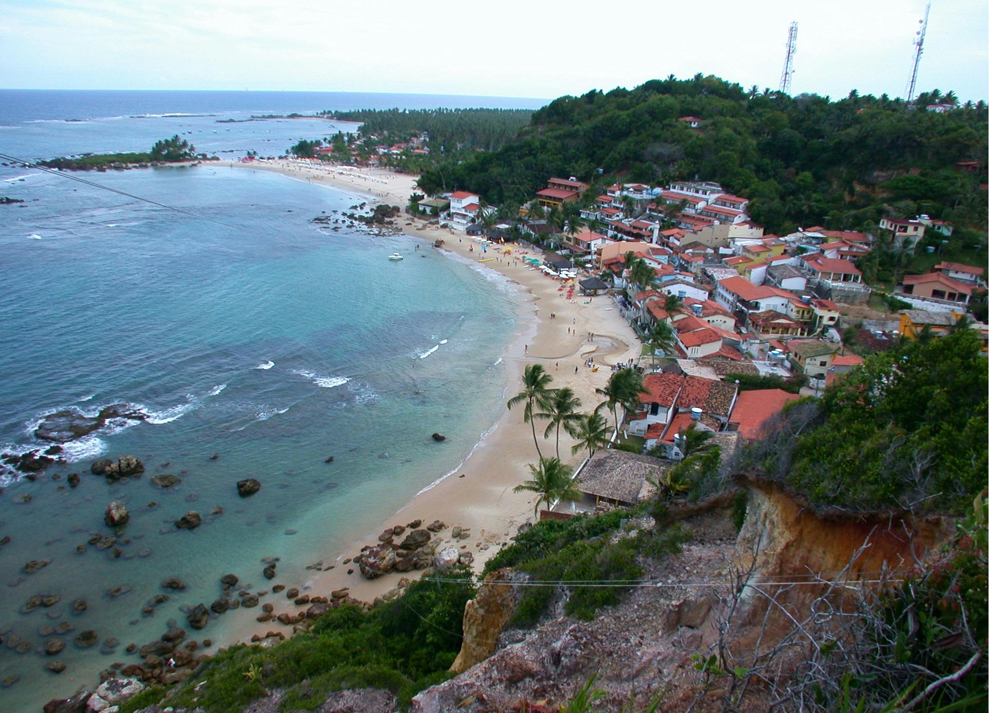Praia e vilarejo Morro de São Paulo ilha de Tinharé
