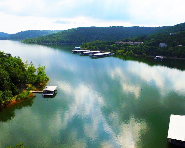 Aerial view of Table Rock Lake.