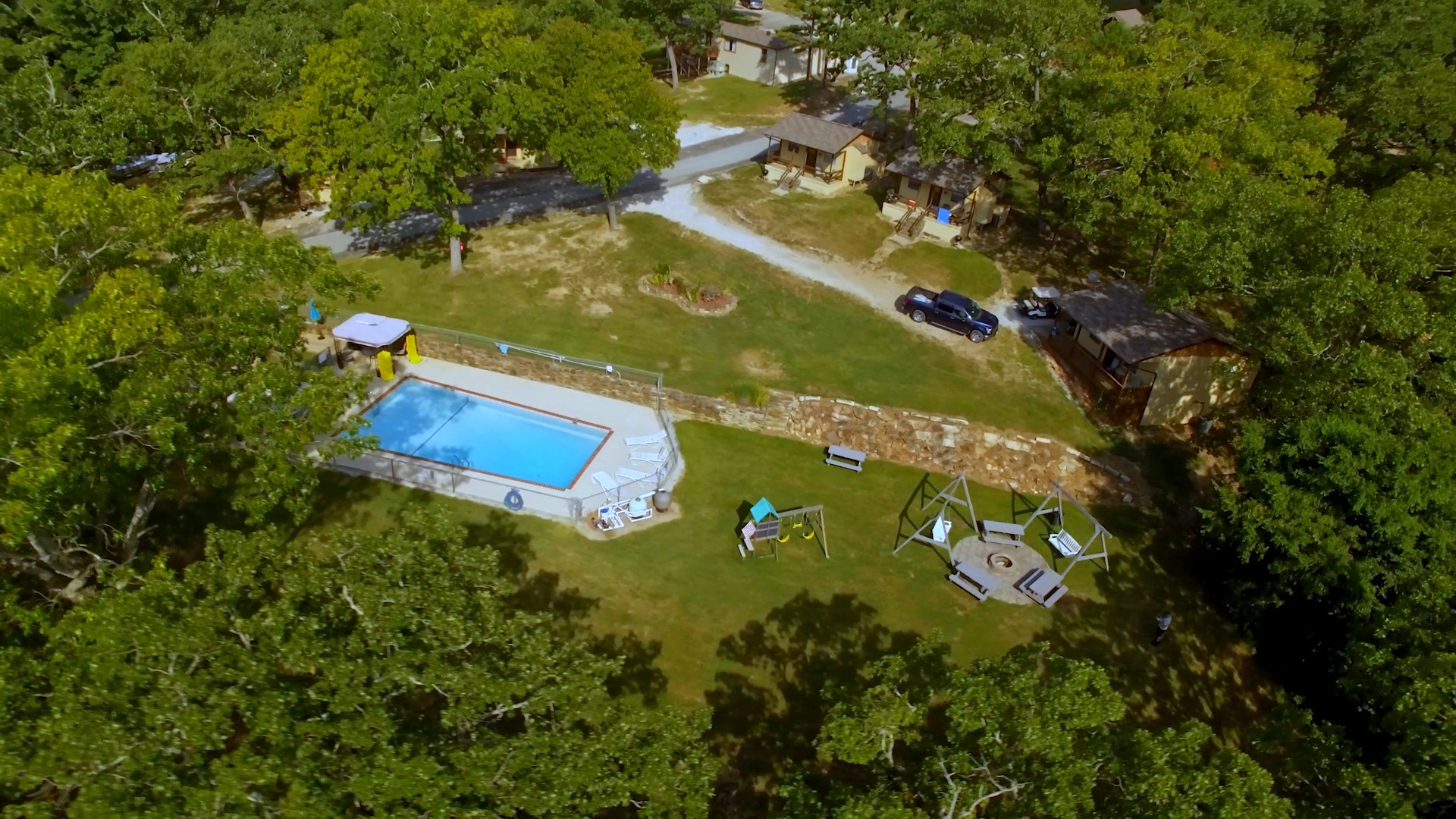 aerial view of Mill Creek Resort.