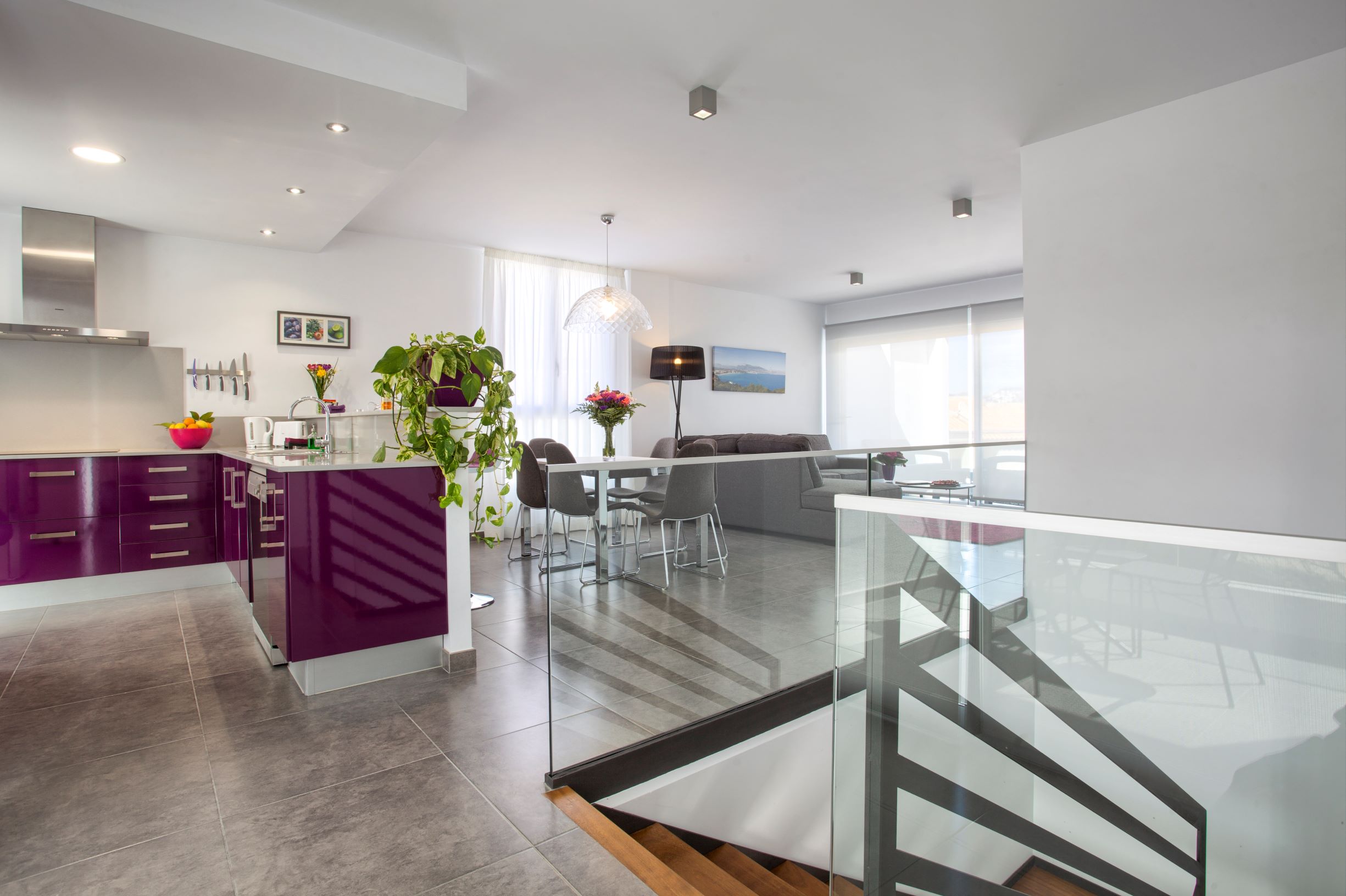 mora villas by mimar acces to top floor living room