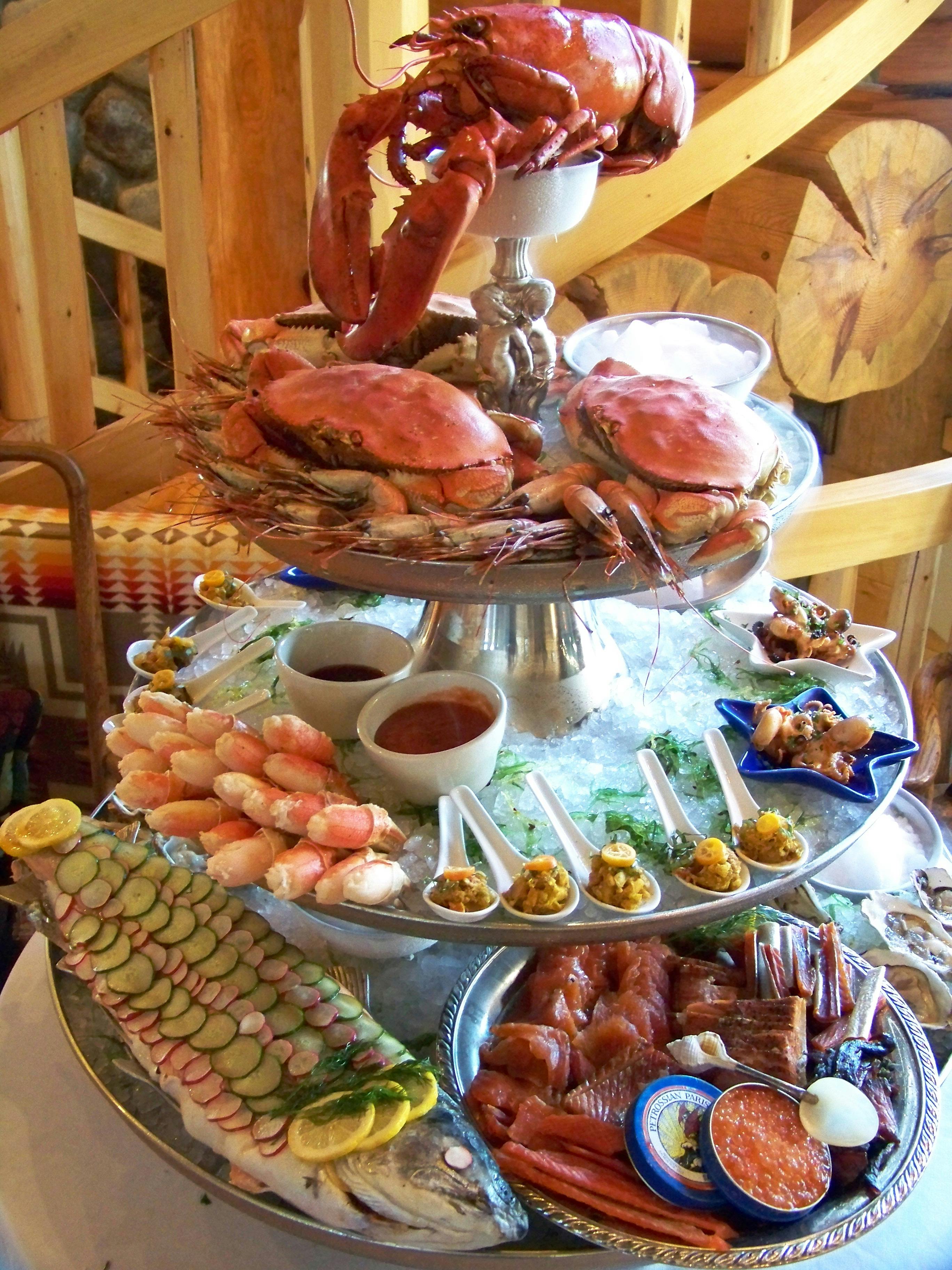 Our Seafood tower showcasing all Alaskan seafood
