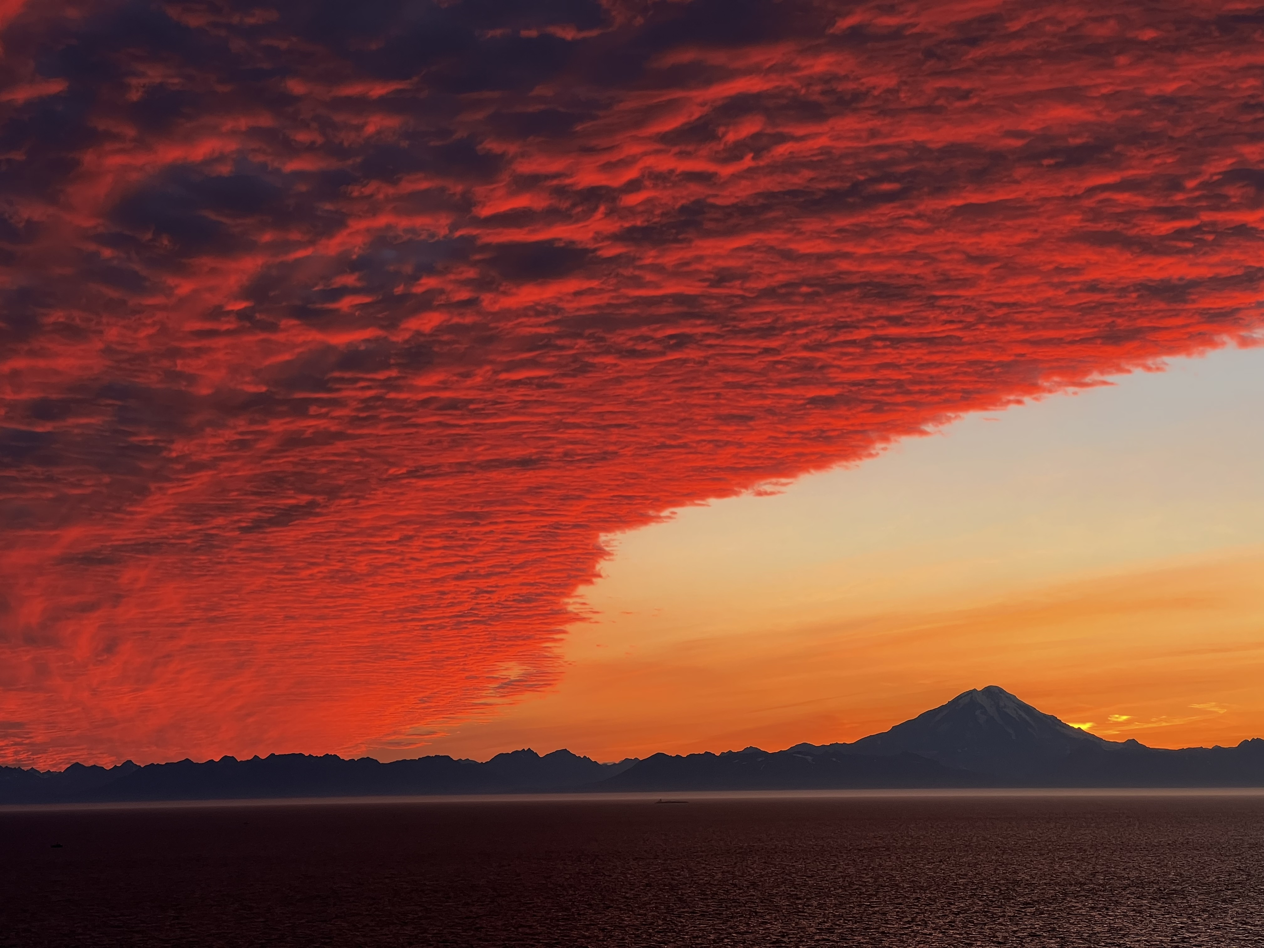 Sunset with cloud accents