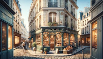 Boulangerie typique près de l'Hôtel Migny à Paris