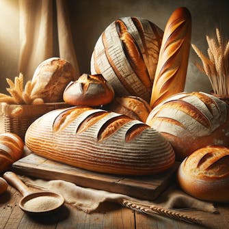 Sélection de pains frais à l'Hôtel Migny Opéra Montmartre