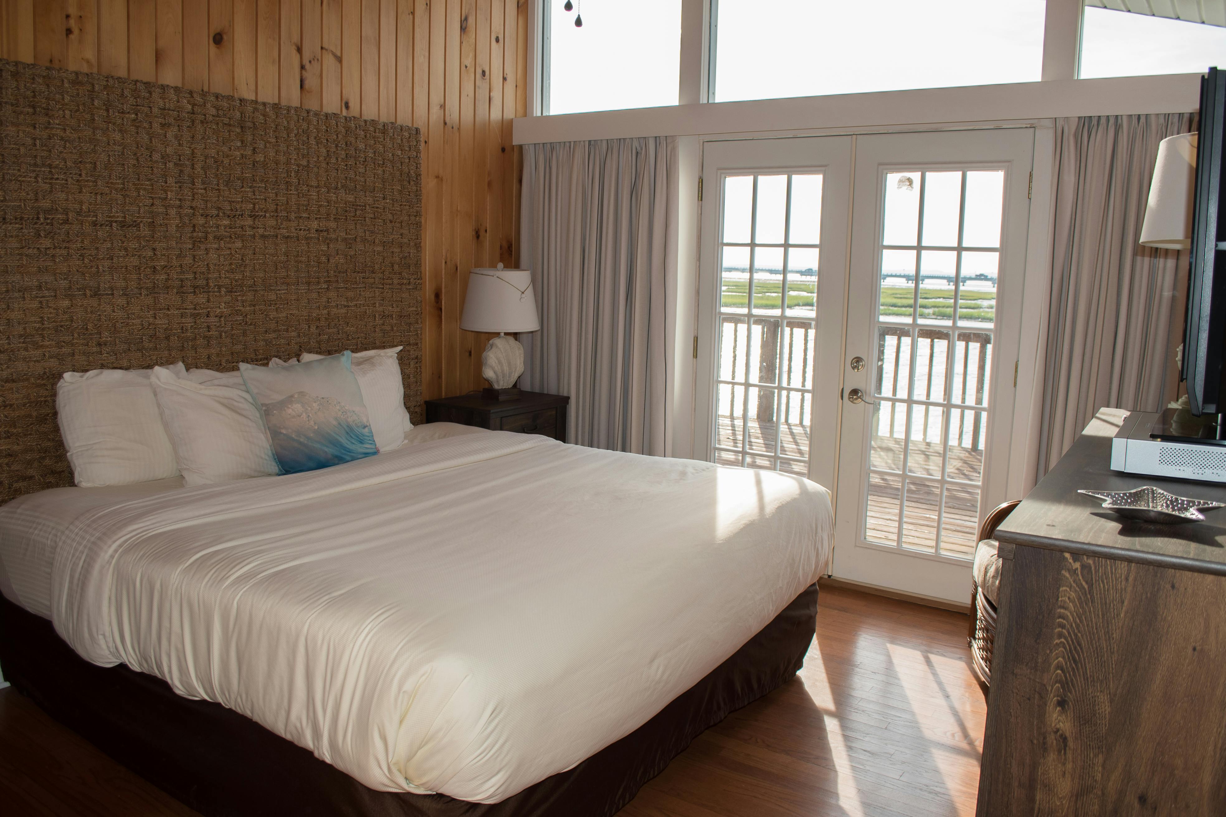 Oyster Cottage, Master Bedroom with waterviews