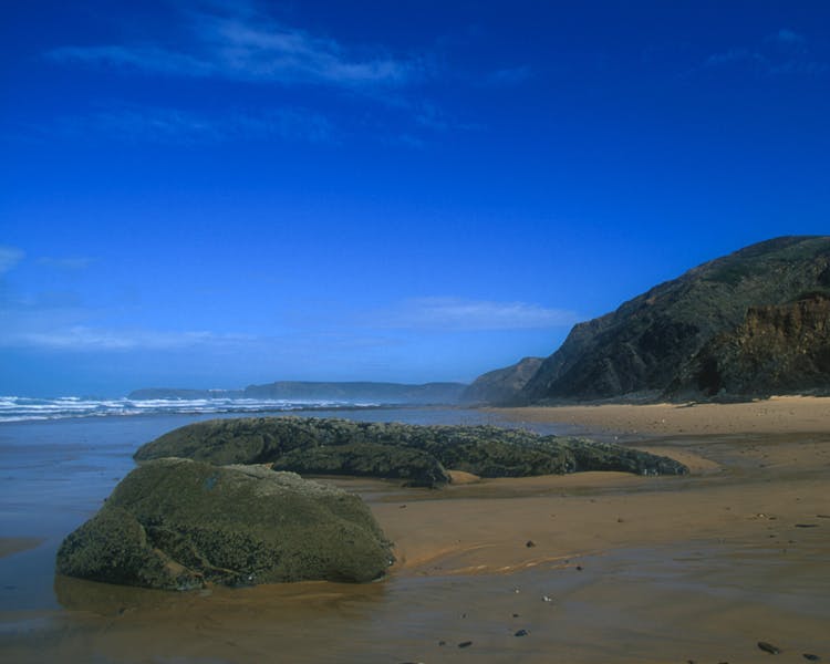 Vale Figueiras Beach. Praia de Vale Figueiras na Costa Vicentina.