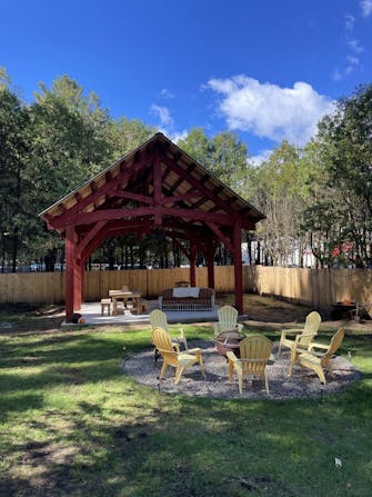 Pavilion campfire area