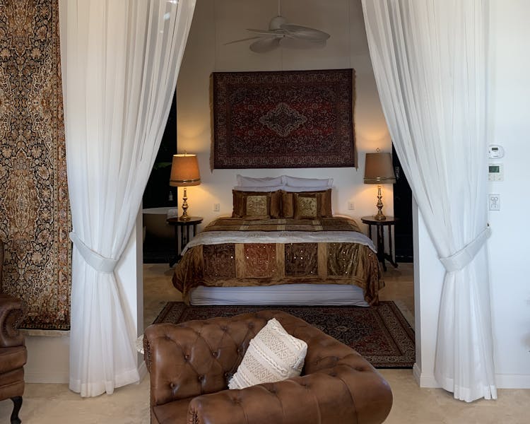 The luxurious Lotus Suite bedroom in this 5 star retreat and ultimate getaway