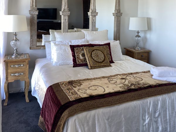 Magnificent Indian Bedhead in Jasmine Suite adults only 5 star retreat