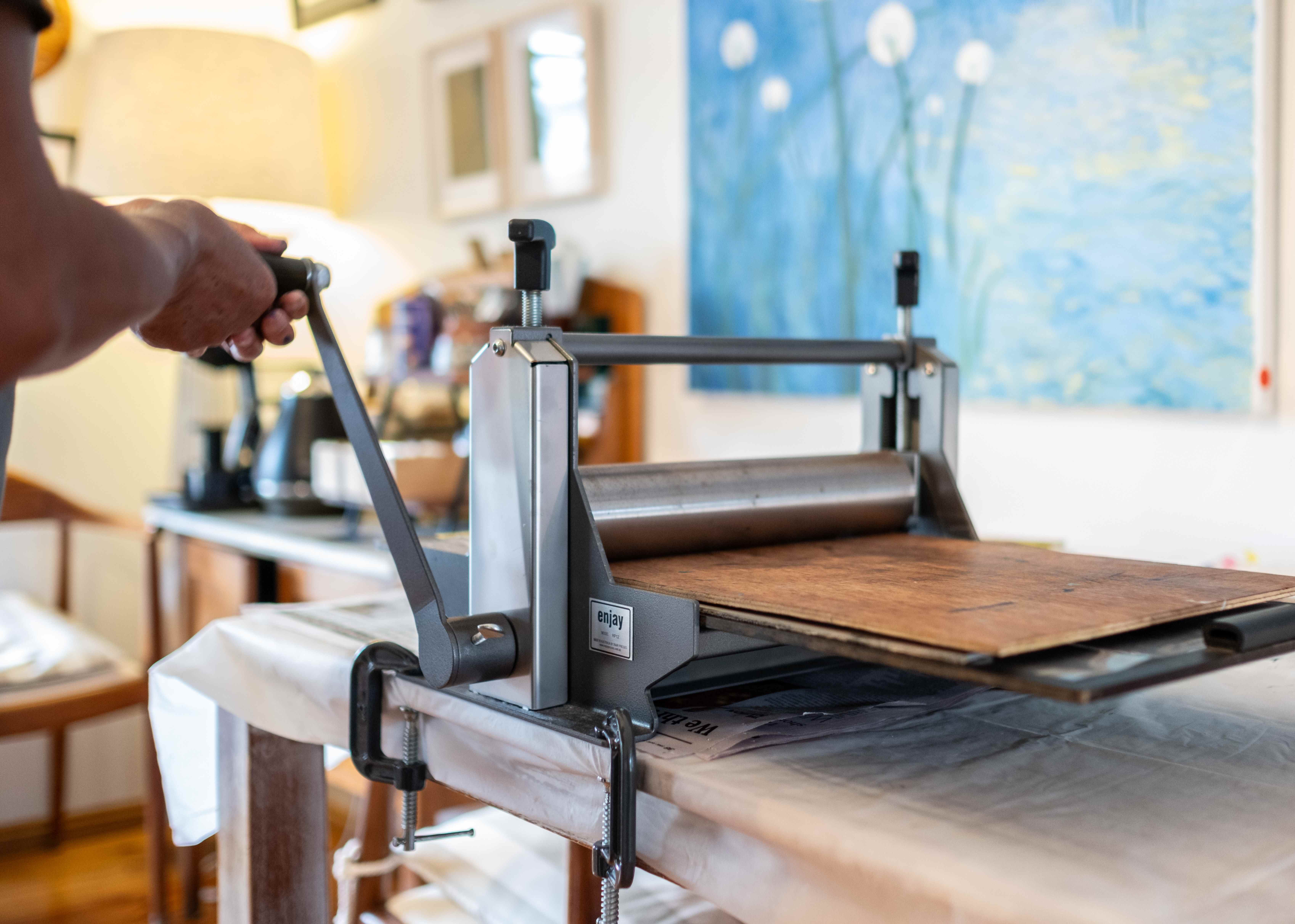 Etching press. Image credit: Puddlehub 2024