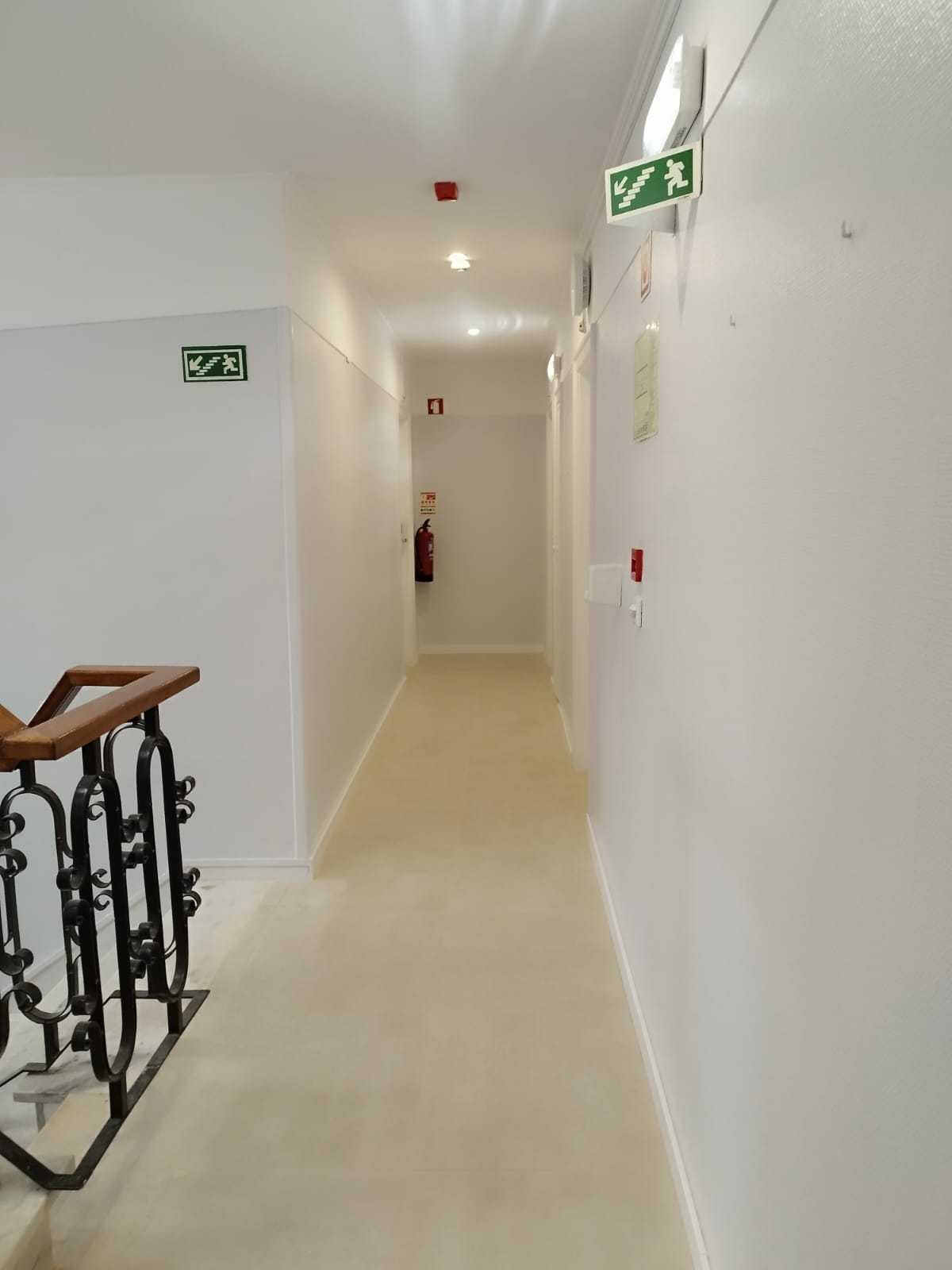 Modern and bright renovated hallway at Hotel Sao Mamede Estoril Riviera