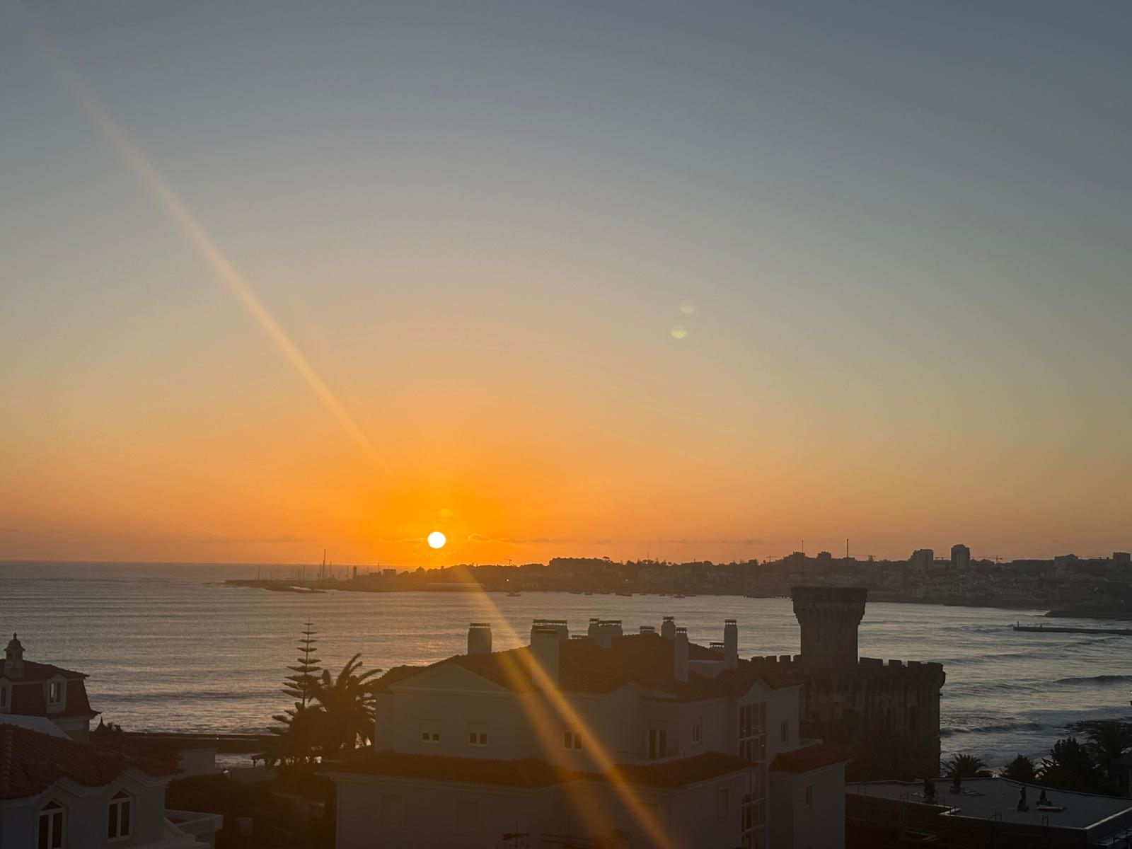 Atlantic Ocean sunset view from the Premium Suite at Hotel Sao Mamede Estoril