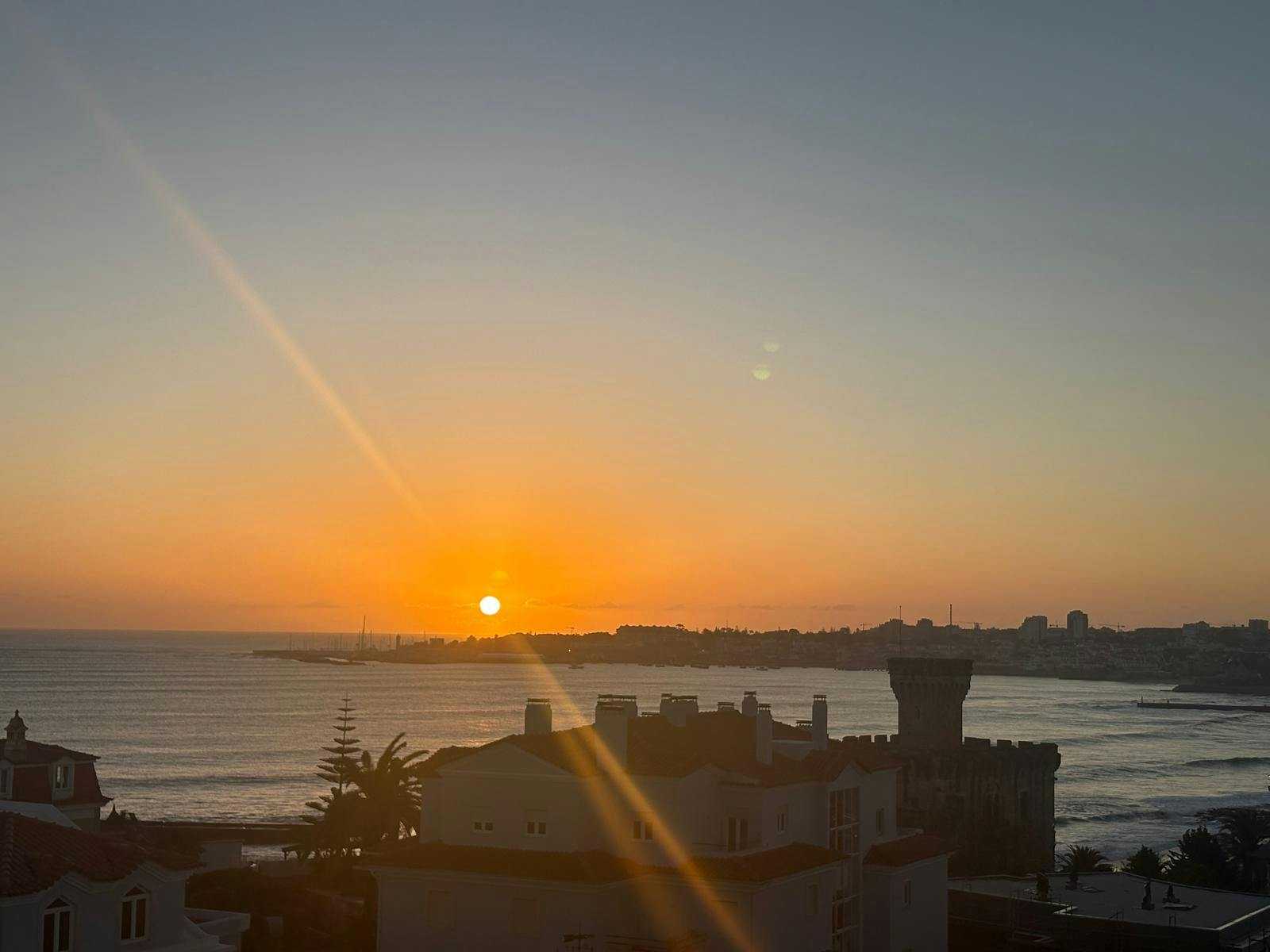 Atlantic Ocean sunset view from the Premium Suite at Hotel Sao Mamede Estoril