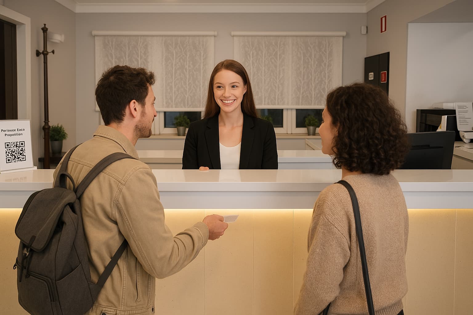 Check-in na receção no Hotel São Mamede, hotéis em Estoril