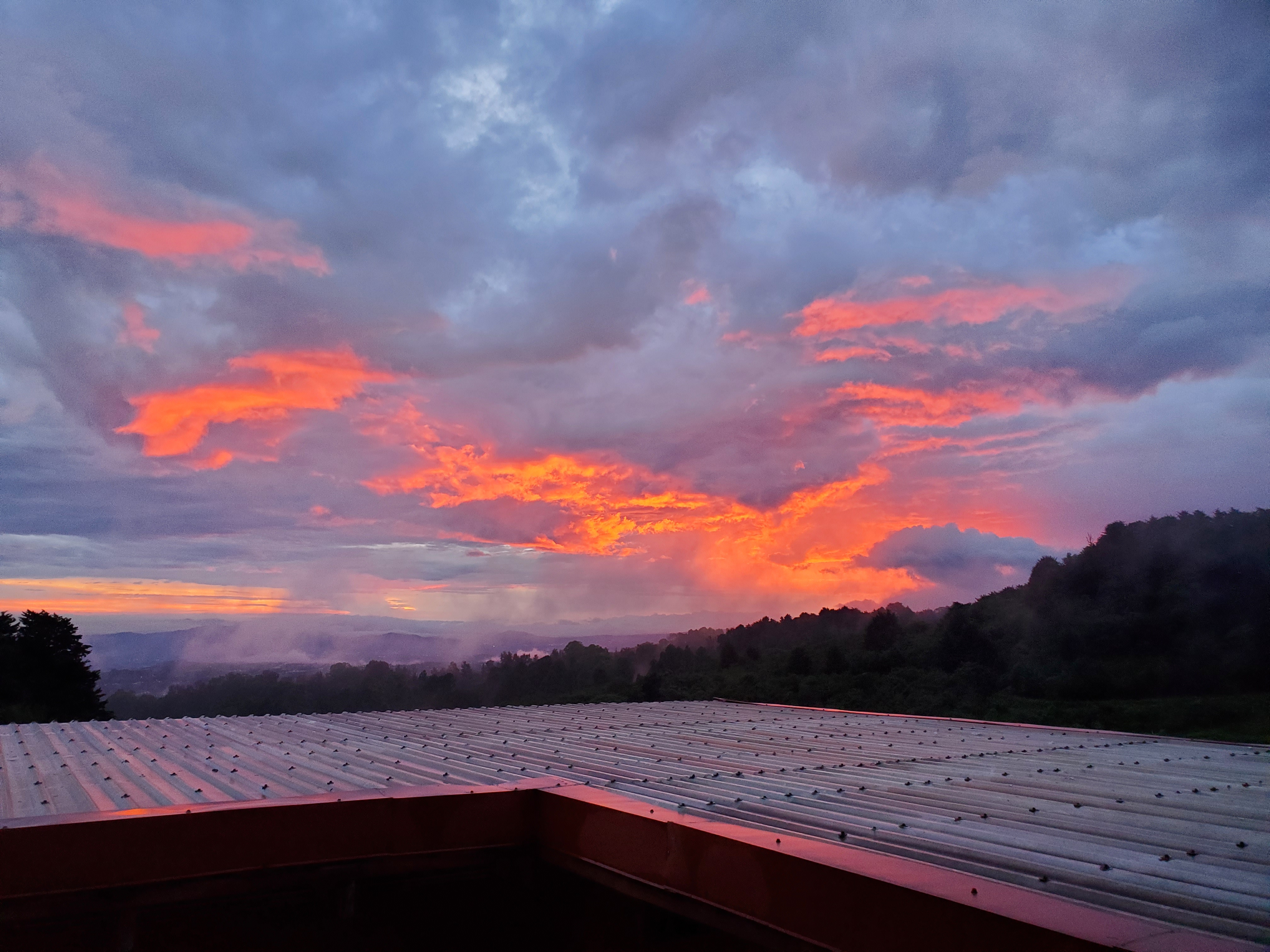 sunset view from main guest balcony