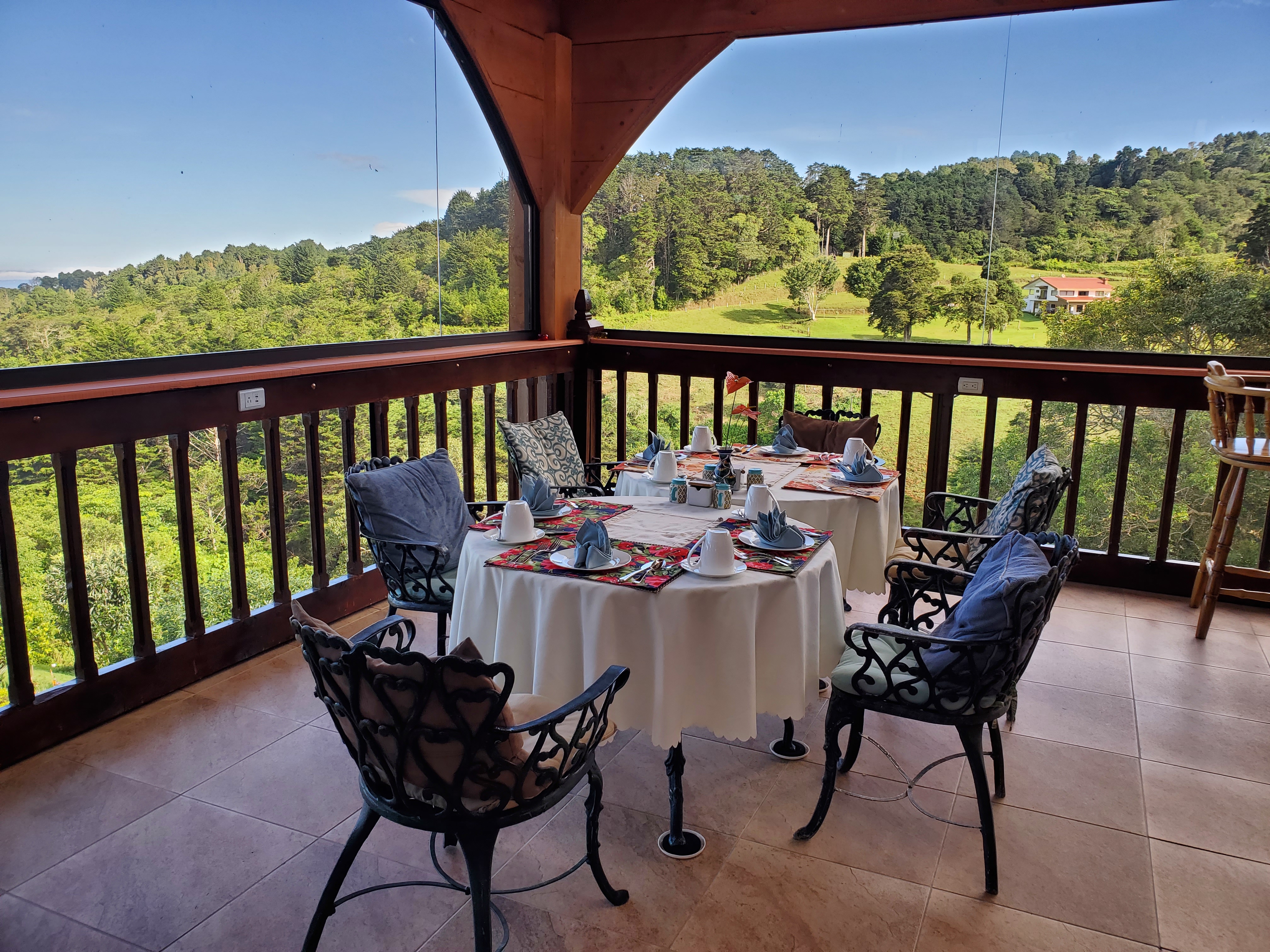 panoramic view from dining area
