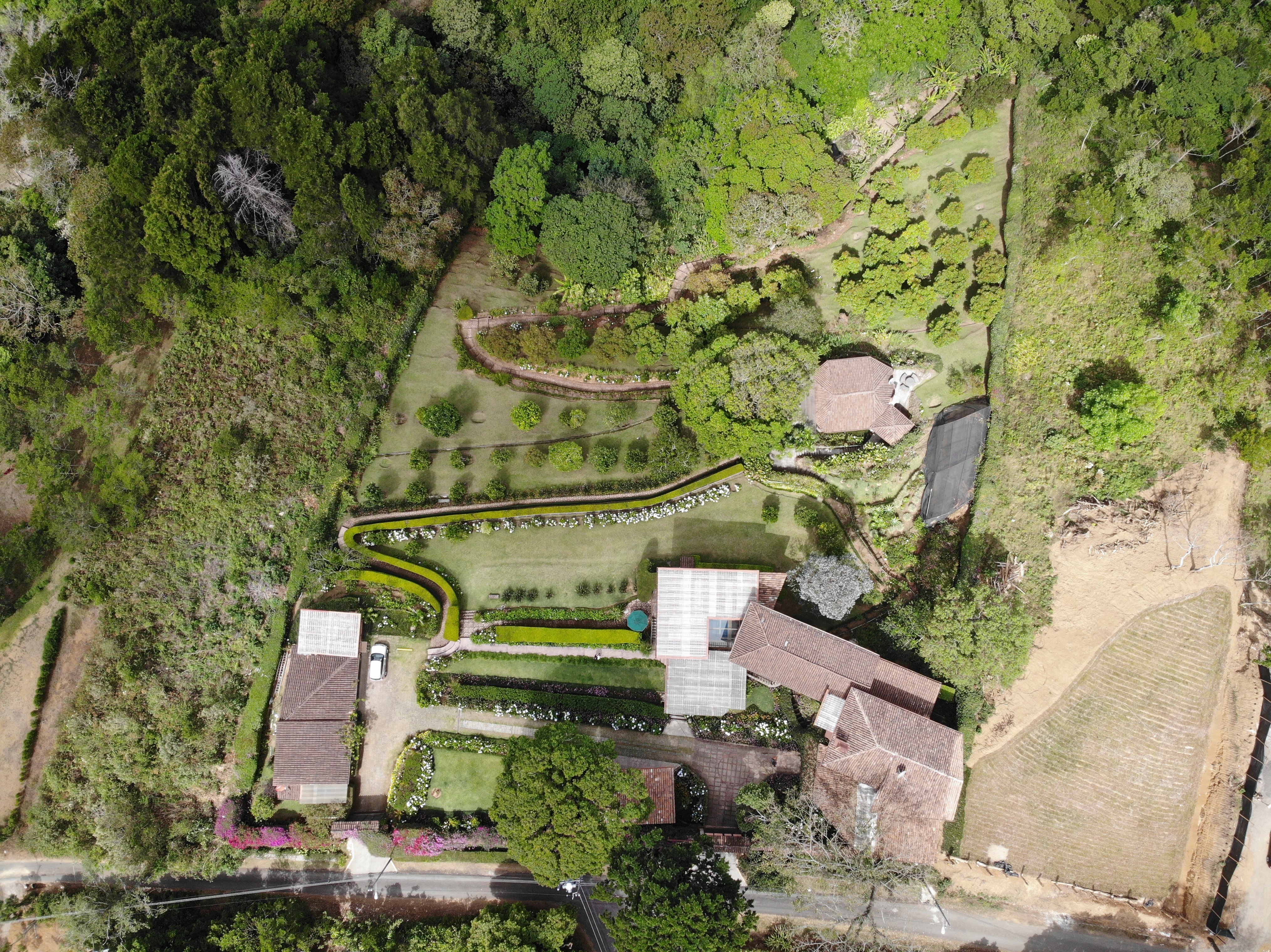 Drone view of Finca Paraiso Mountain Retreat