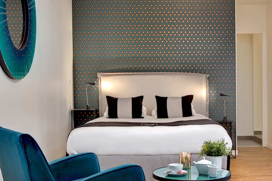 Chambre N°1 de l'appartement Chambertin de l'hôtel des ducs à Dijon