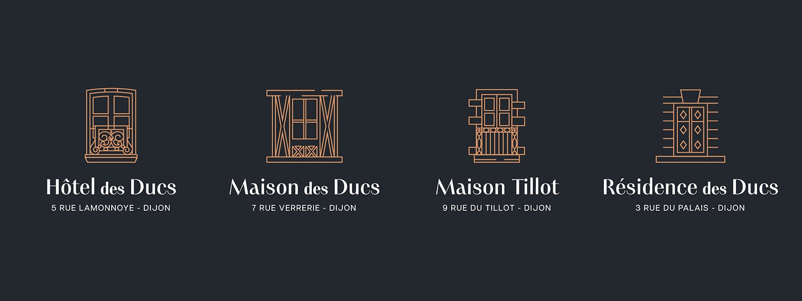 Logo des 4 adresses à dijon : Hôtel des Ducs