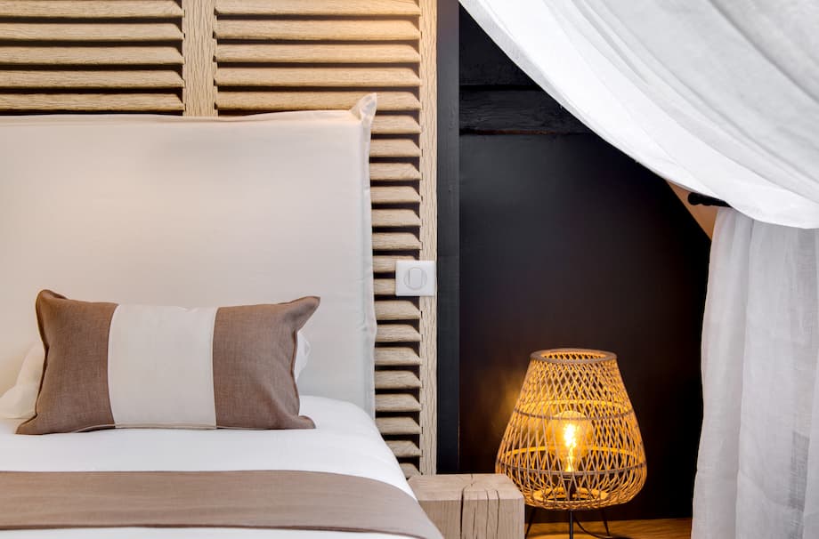 Détail de la chambre du 3ème étage de la Maison des Ducs à Dijon