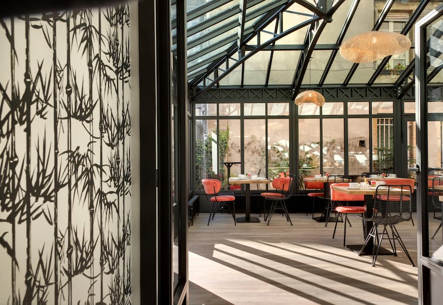 Entrée de la Verrière de l'hôtel des ducs