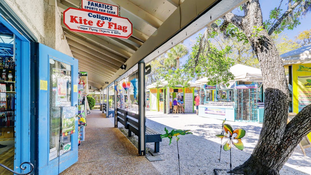 Sore at Coligny Plaza on Hilton Head Island and other stands by Coligny Center Stage
