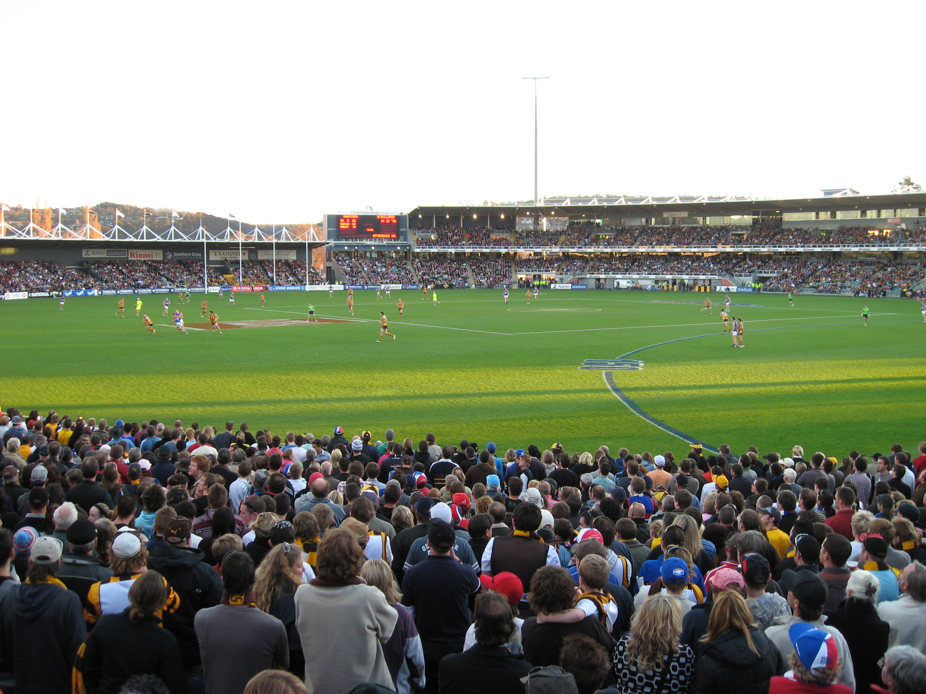 UTAS Stadium - home to the AFL Hawkes