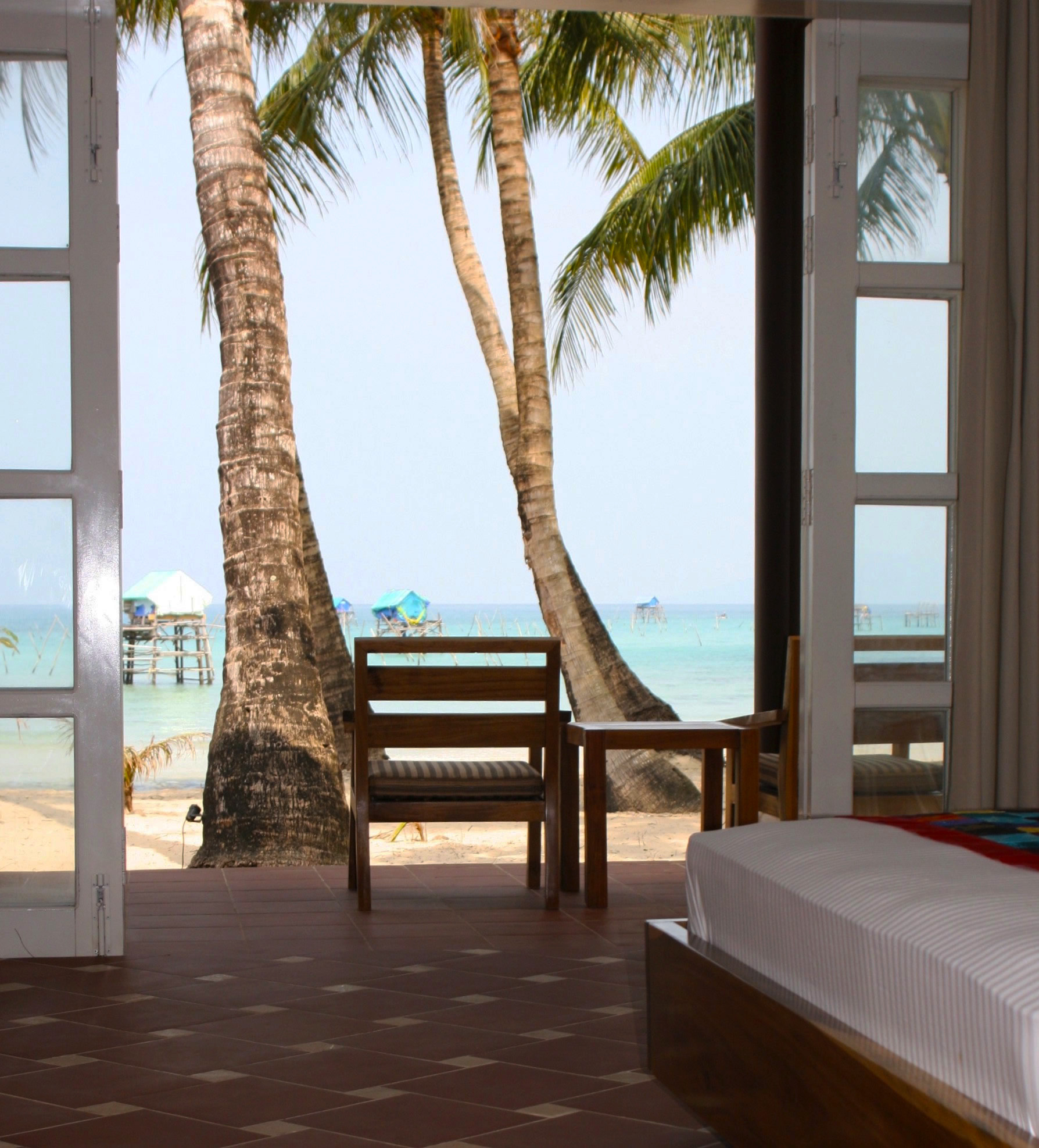 Beachfront view from the room