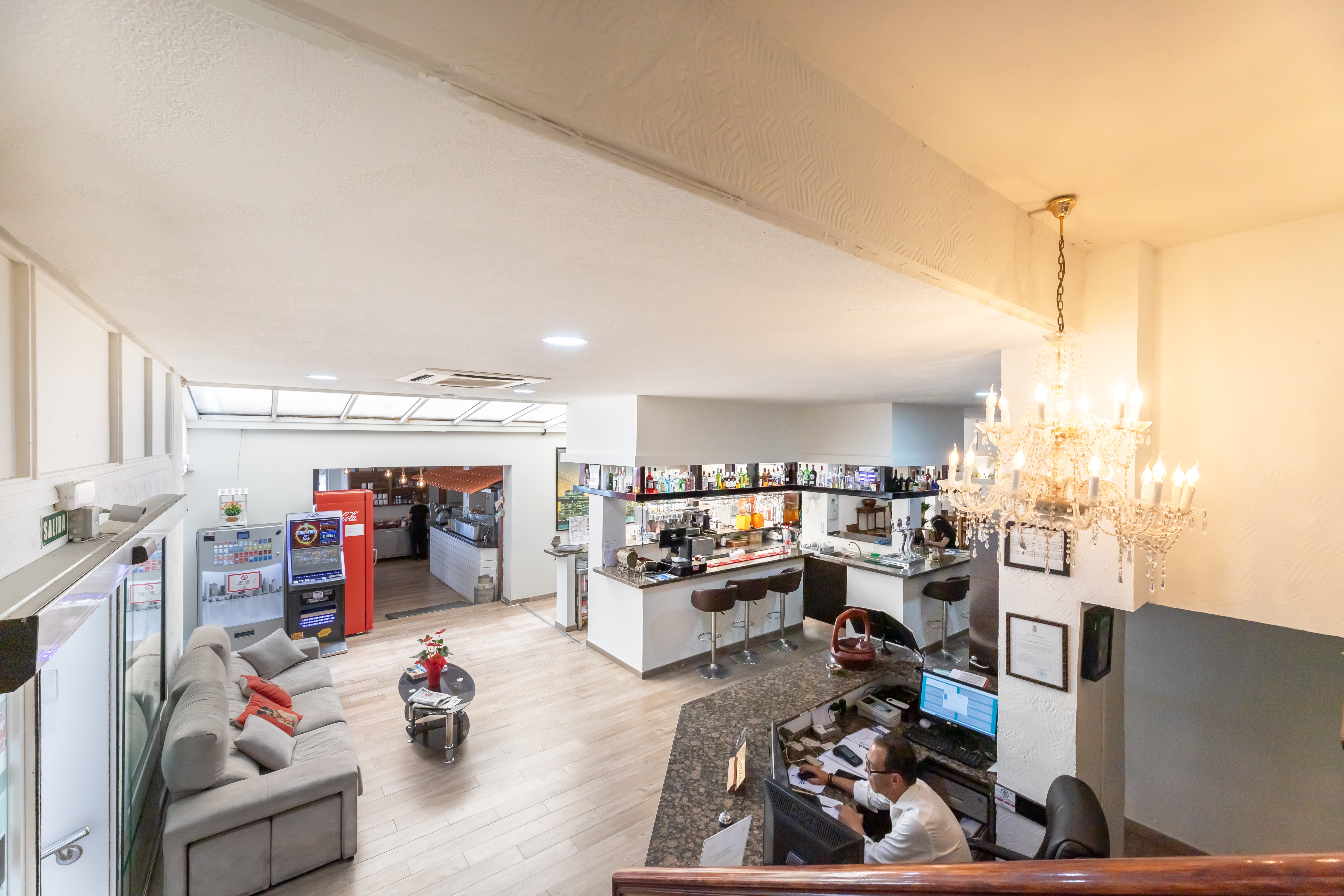 recepción desde arriba