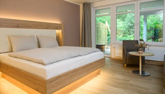 Doppelzimmer Gästehaus Terrasse