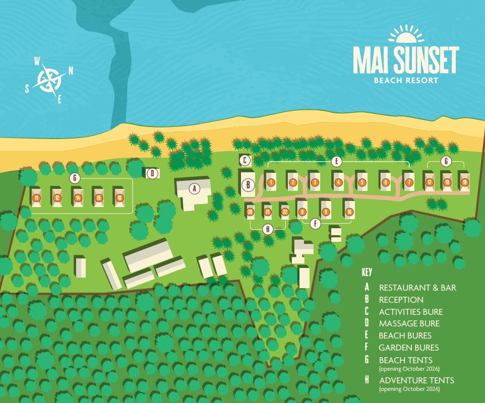 Mai Sunset Beach Resort Map