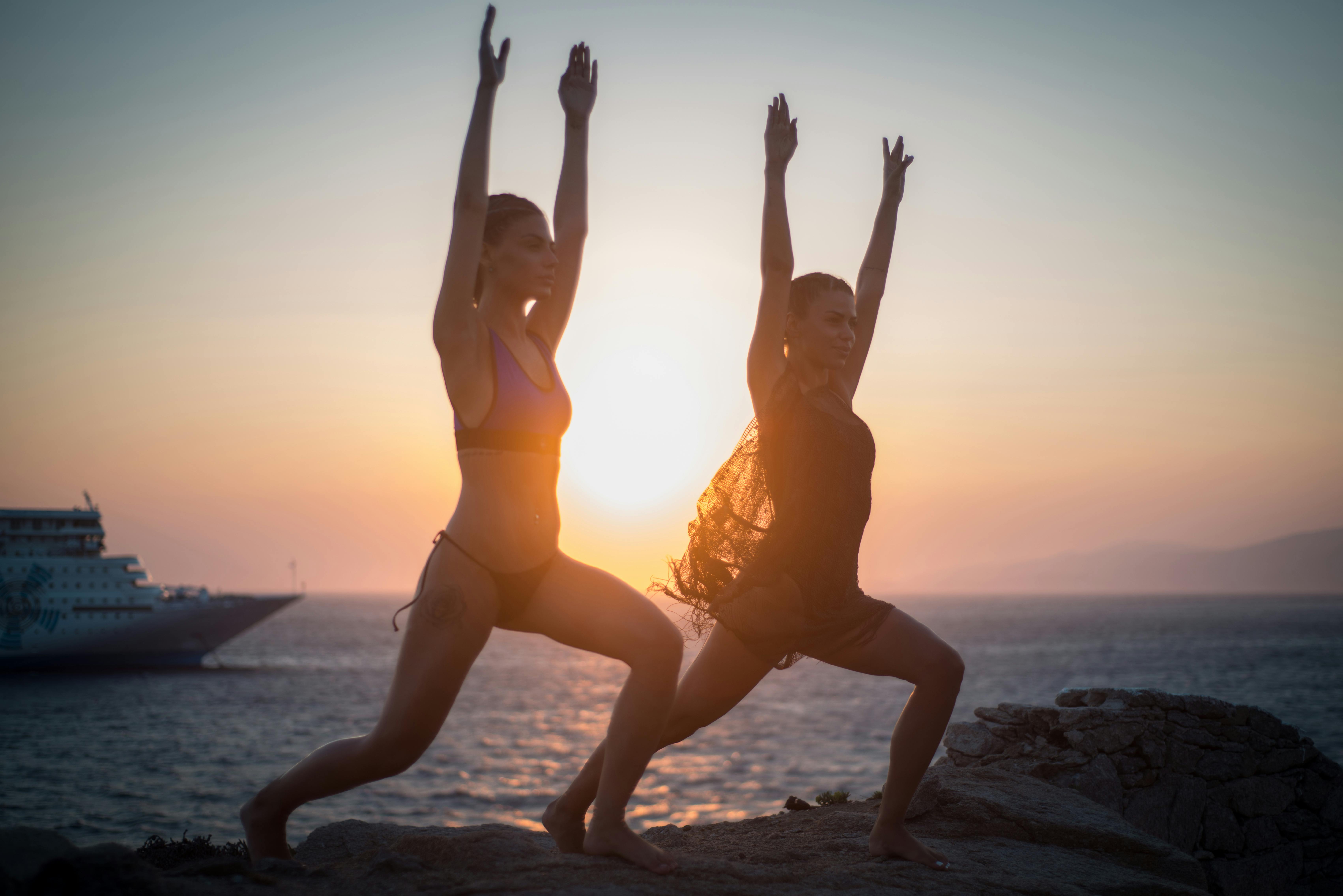 mykonos yoga sunset training treatment fitness gym