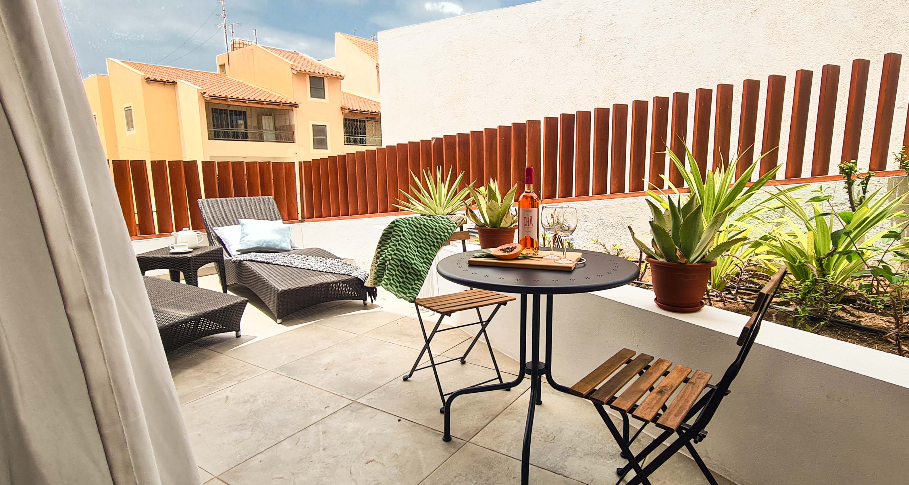 Papaya Apartments Sal Island Cabo Verde, terrace apartment
