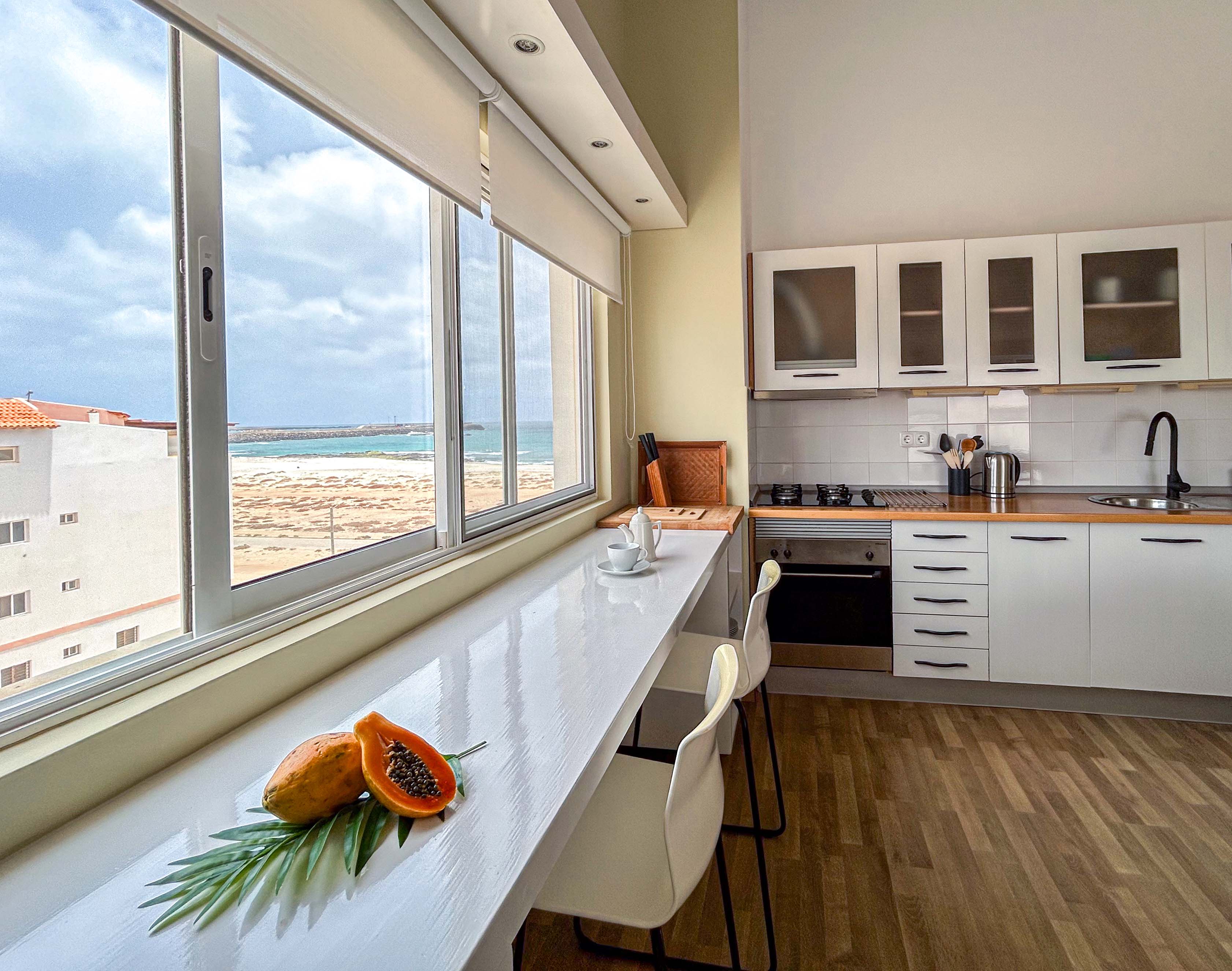 Vila Cabral Apartments Sal Island Cabo Verde, 3 bedroom apartment kitchen