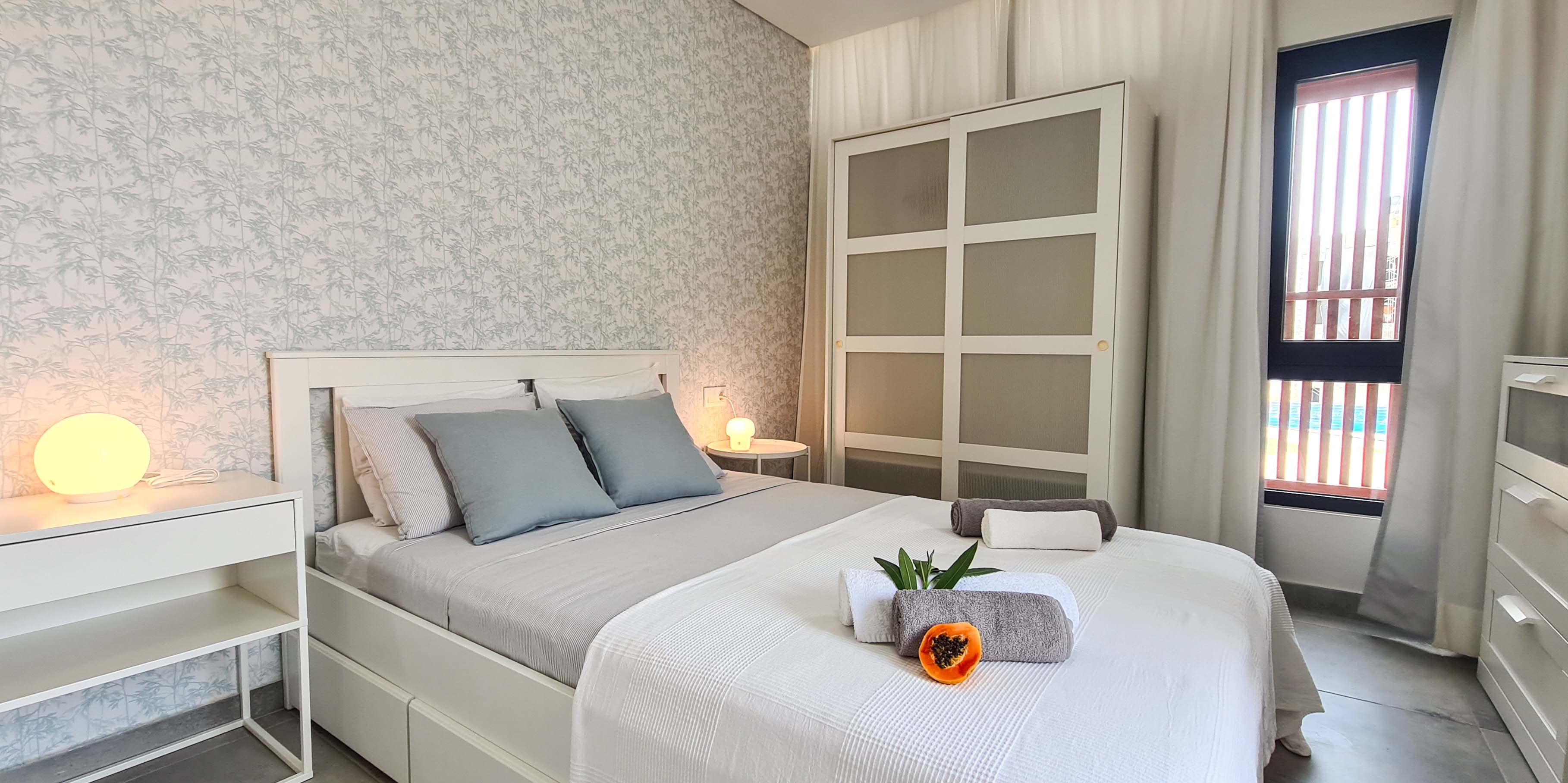 Papaya Apartments Sal Island Cabo Verde, terrace apartment bedroom