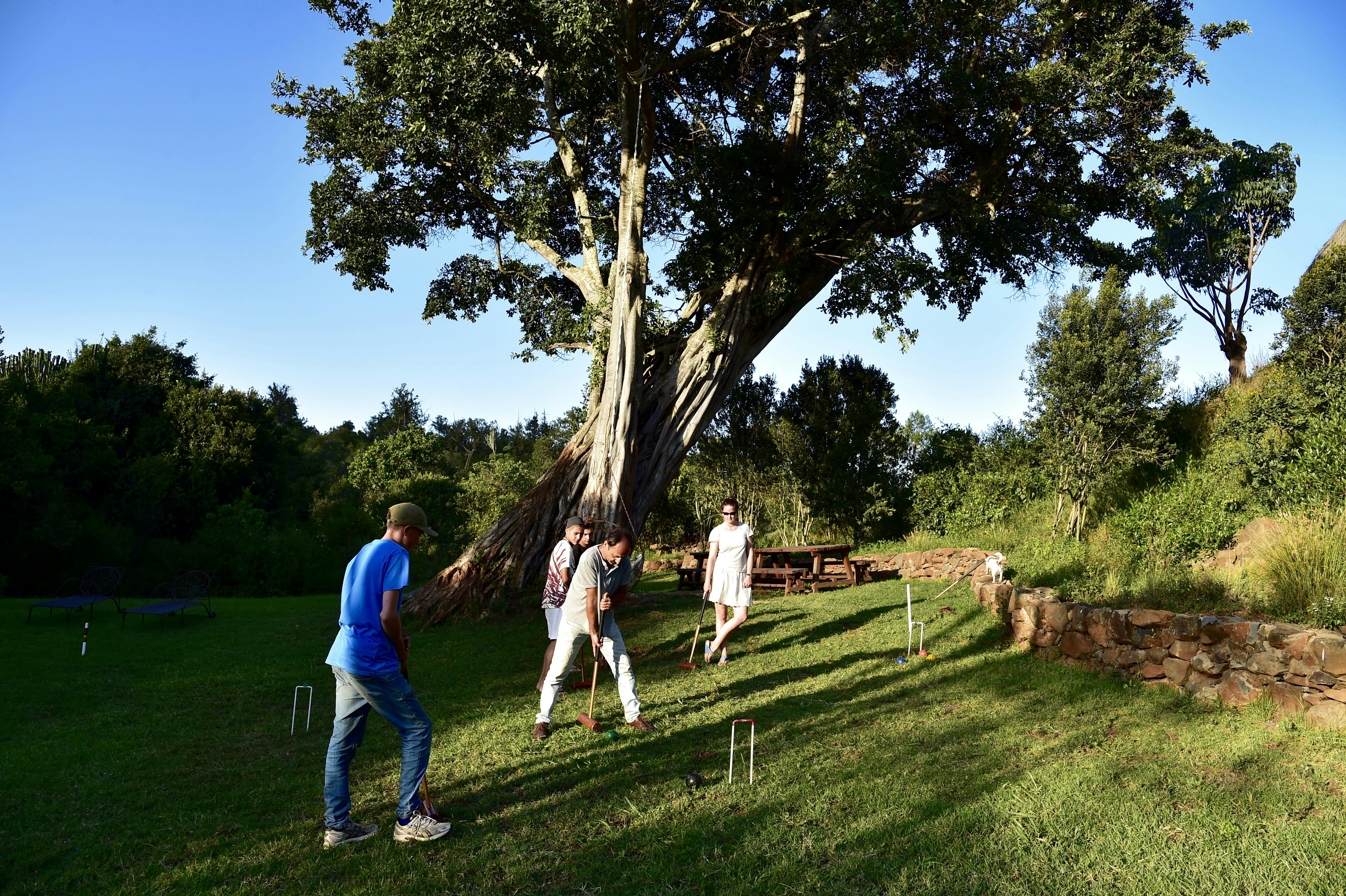 Competitive Kenyan croquet