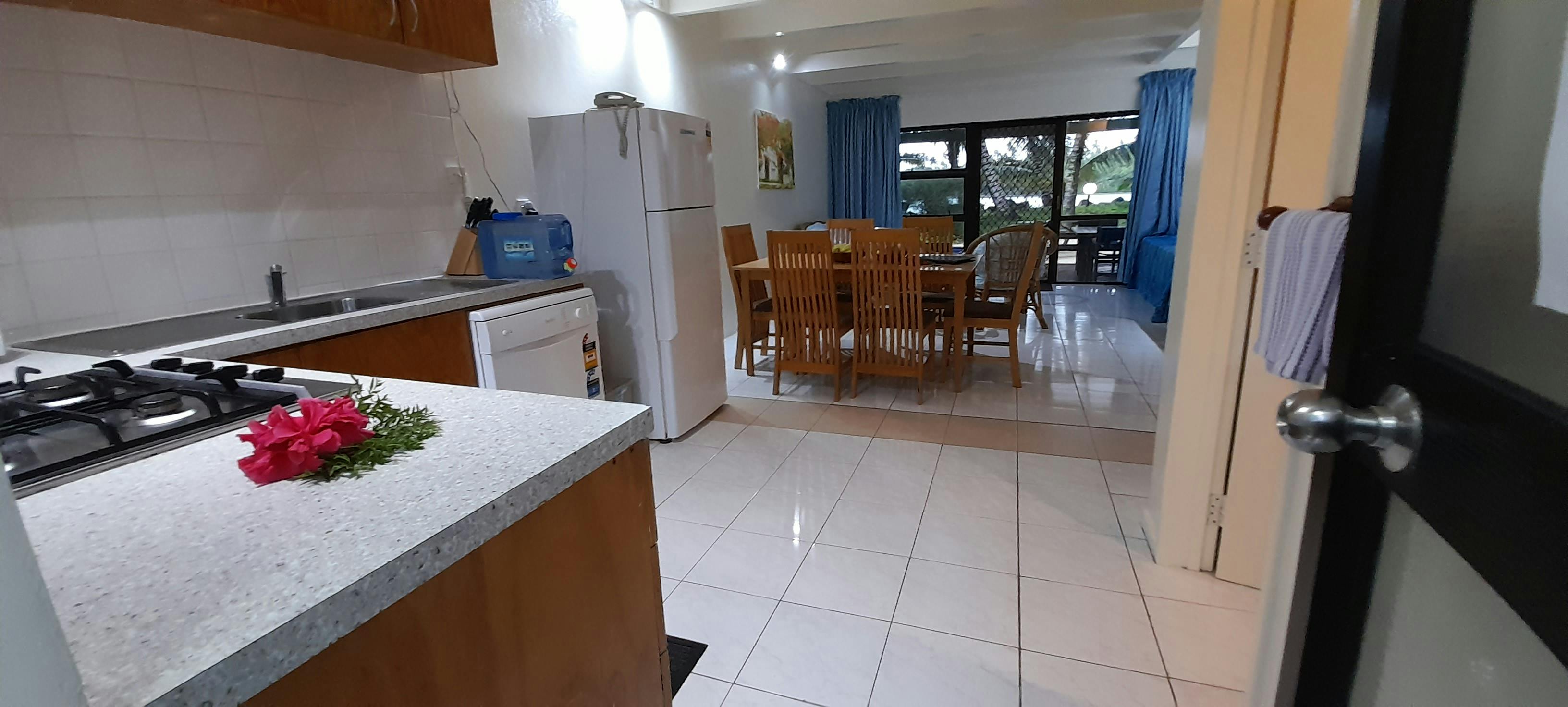 3 bedroom apartments- kitchen, dining area.