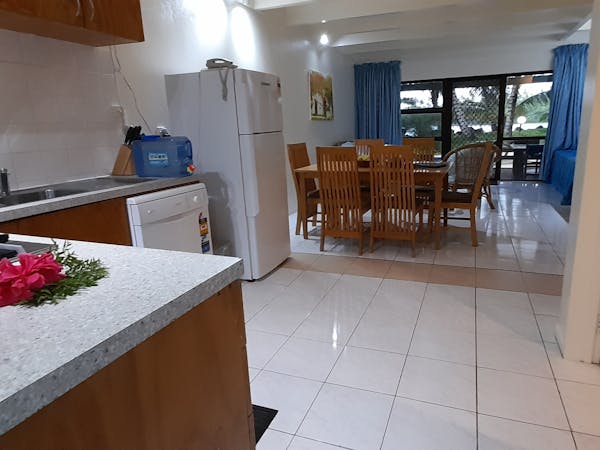 3 bedroom apartments- kitchen, dining area.