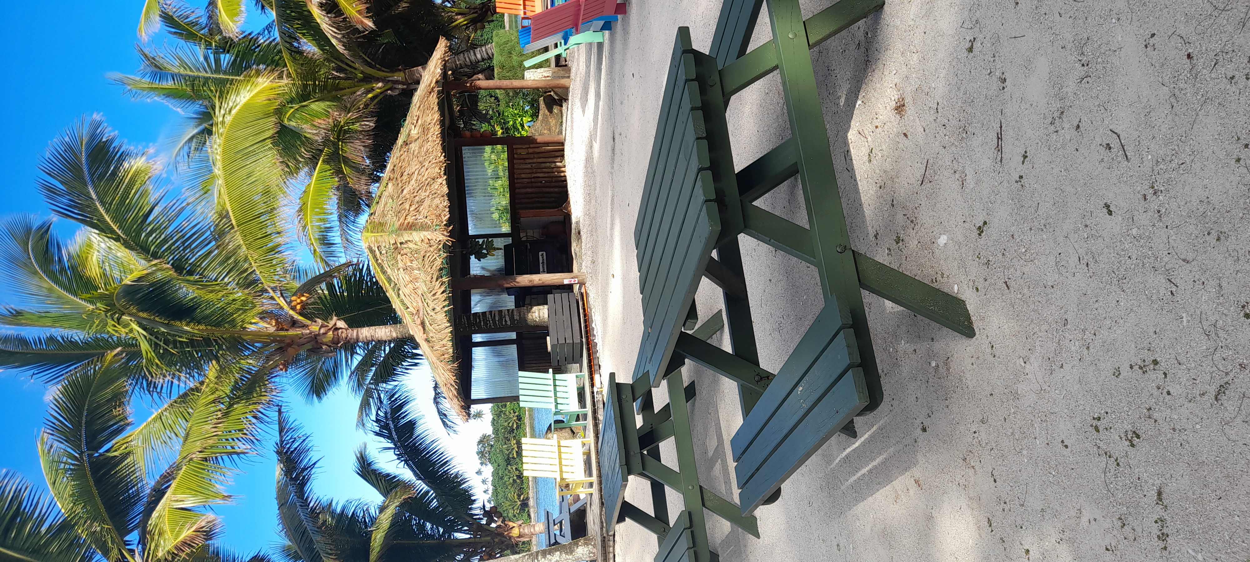 BBQ area with BBQ table near to the swimming pool area.
