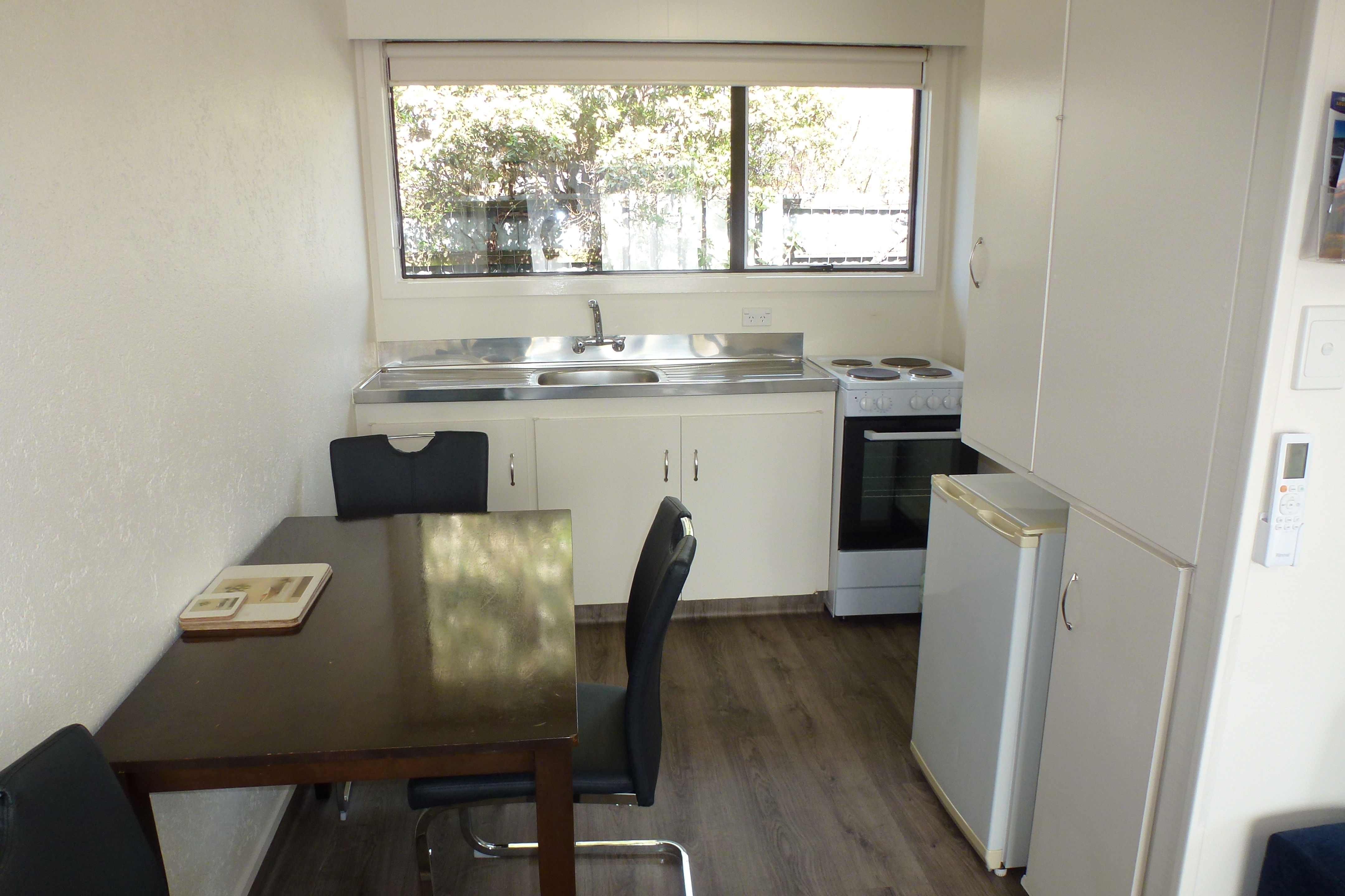 kitchen 2 bedroom motel room