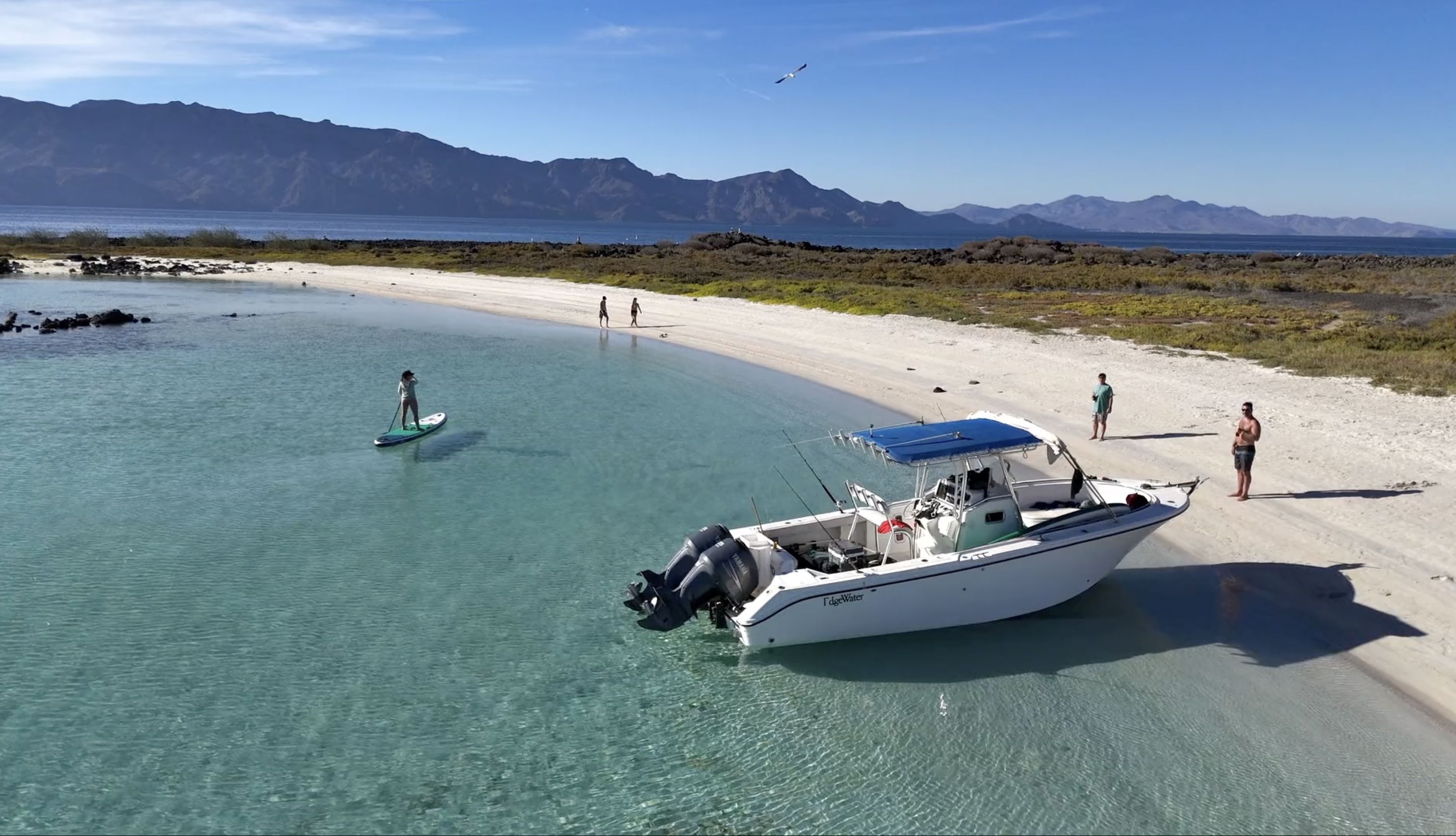 Coronado island beach off Loreto with aventuras tours