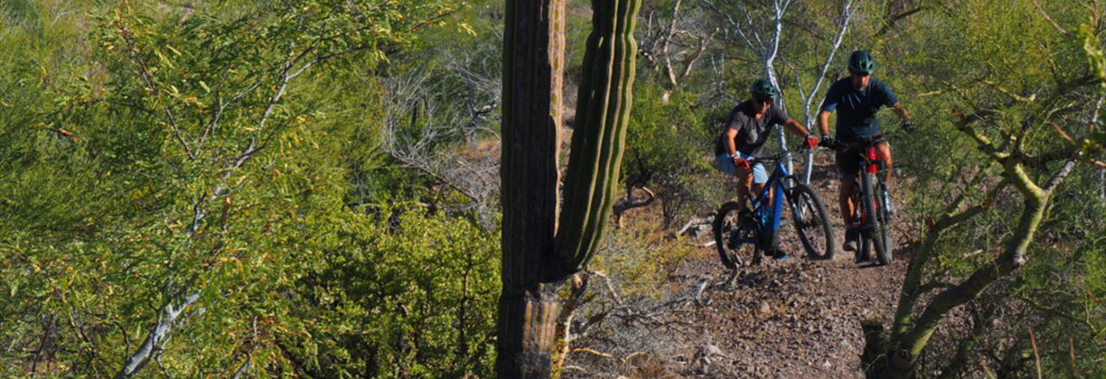 mountain bike ebike with aventuras hotel and aventuras tours in Loreto Bay