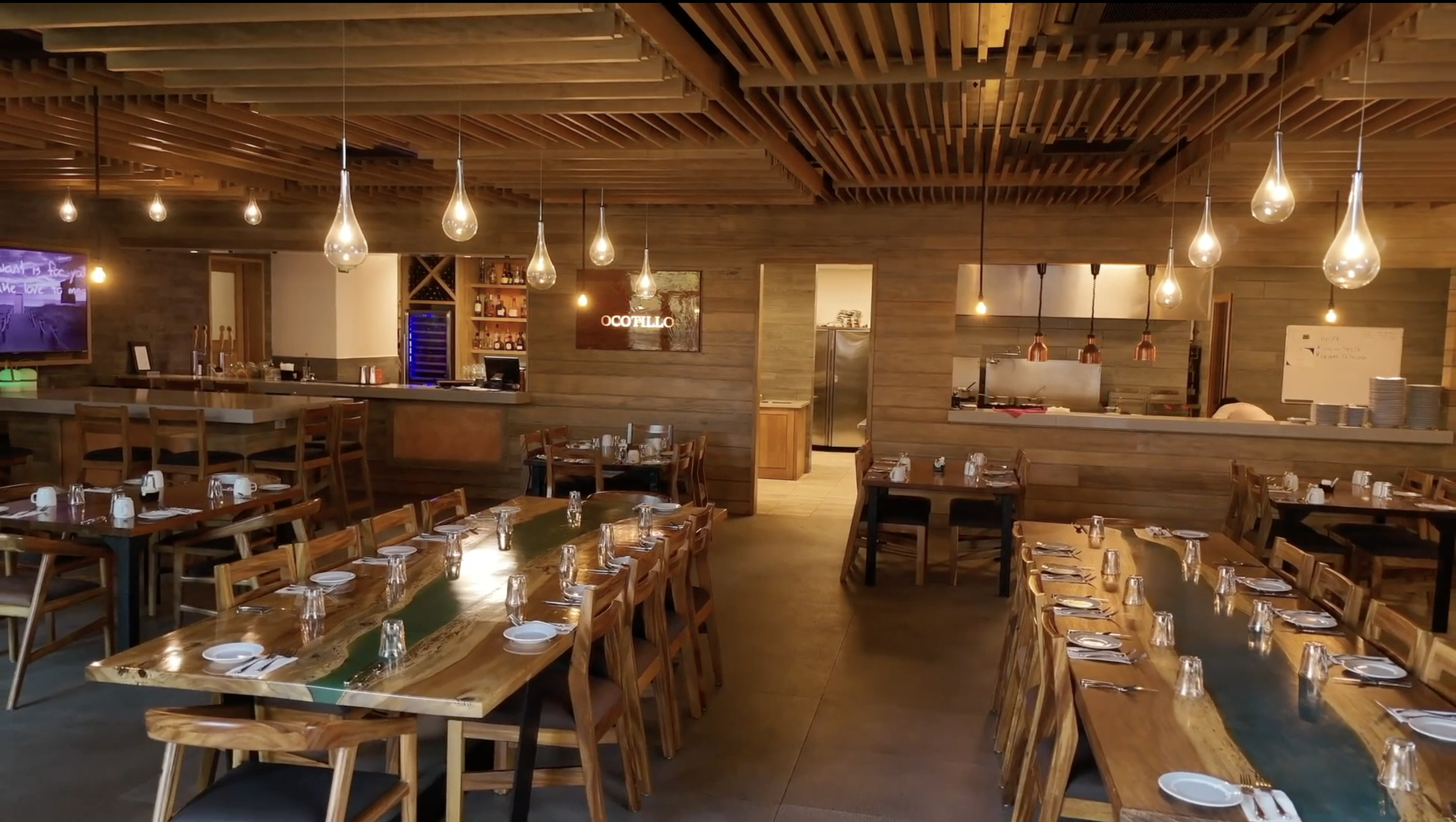 tables at Aventuras hotel in Loreto Bay Baja