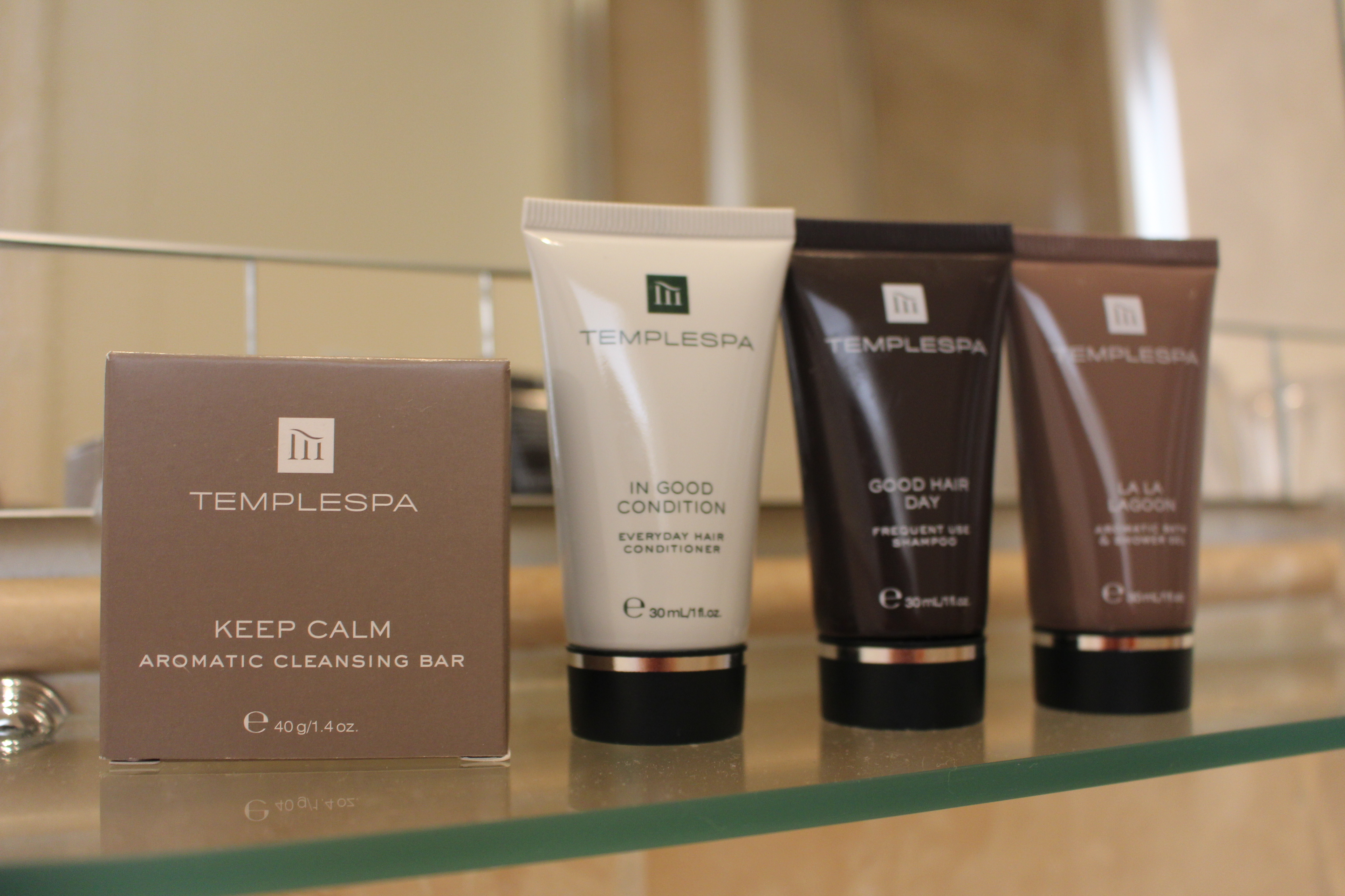 Temple Spa products in the rooms at The Wensleydale Hotel, Middleham, offers boutique accommodation in the