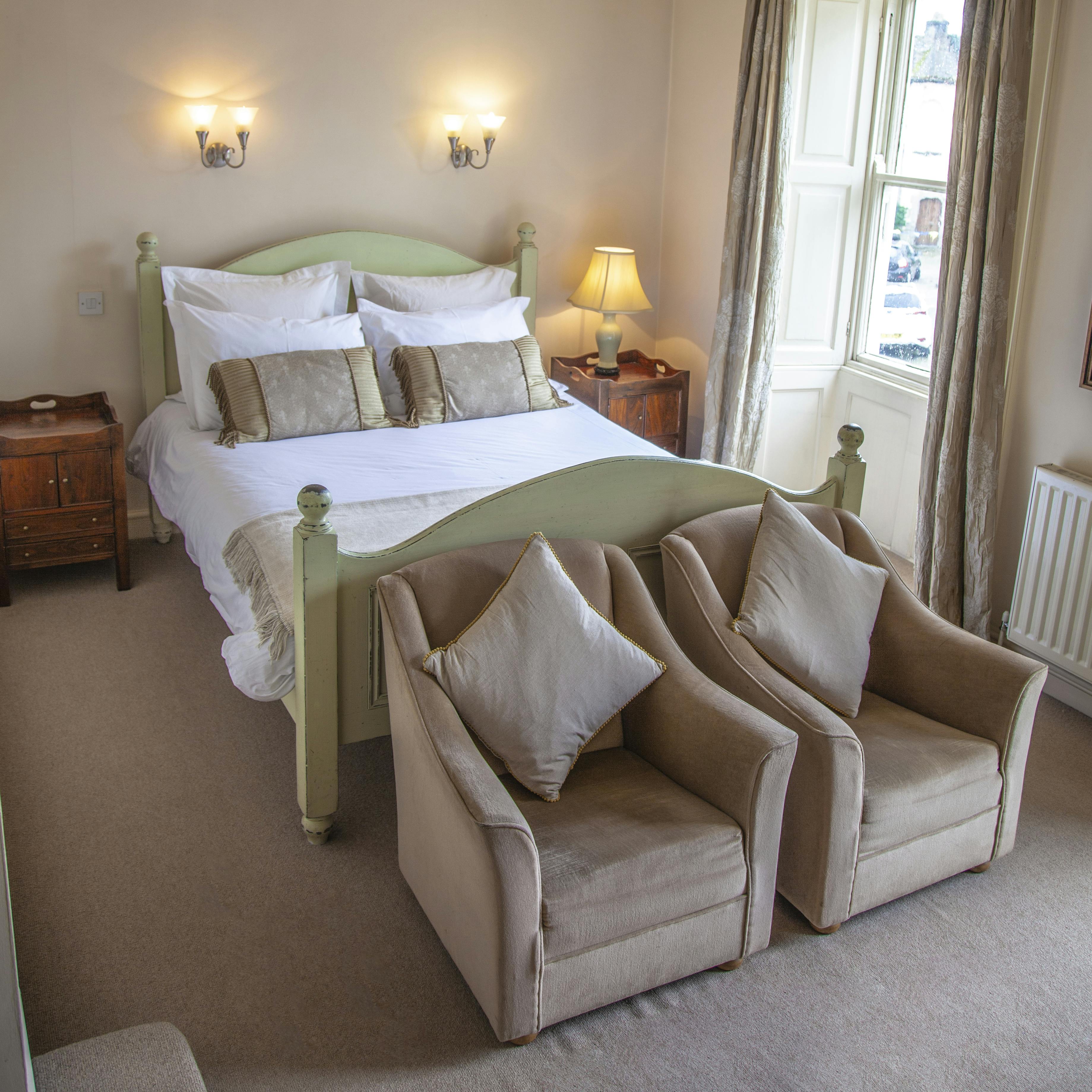 Double bedroom at The Wensleydale Hotel, Middleham, offers boutique accommodation in the heart of the Yorkshire Dales
